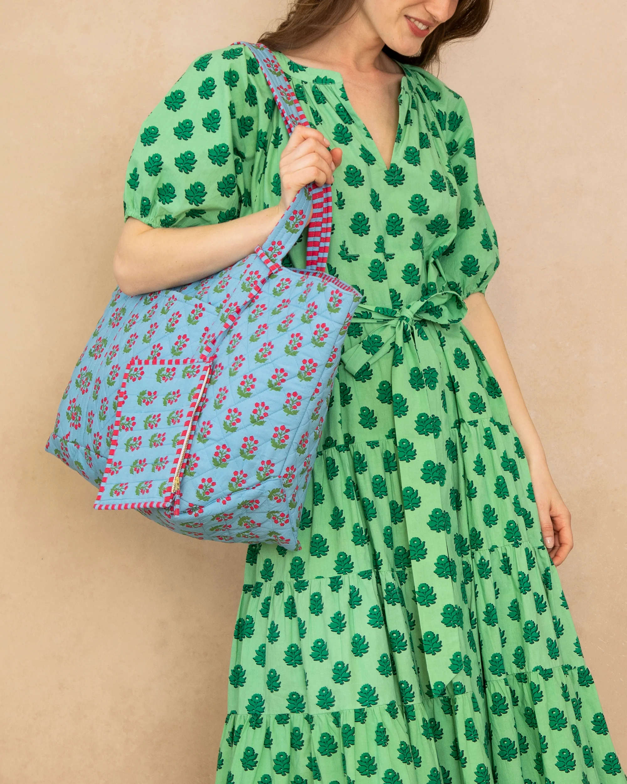 In Bloom - Weekend Bag with Pouch - Denim - Image 7