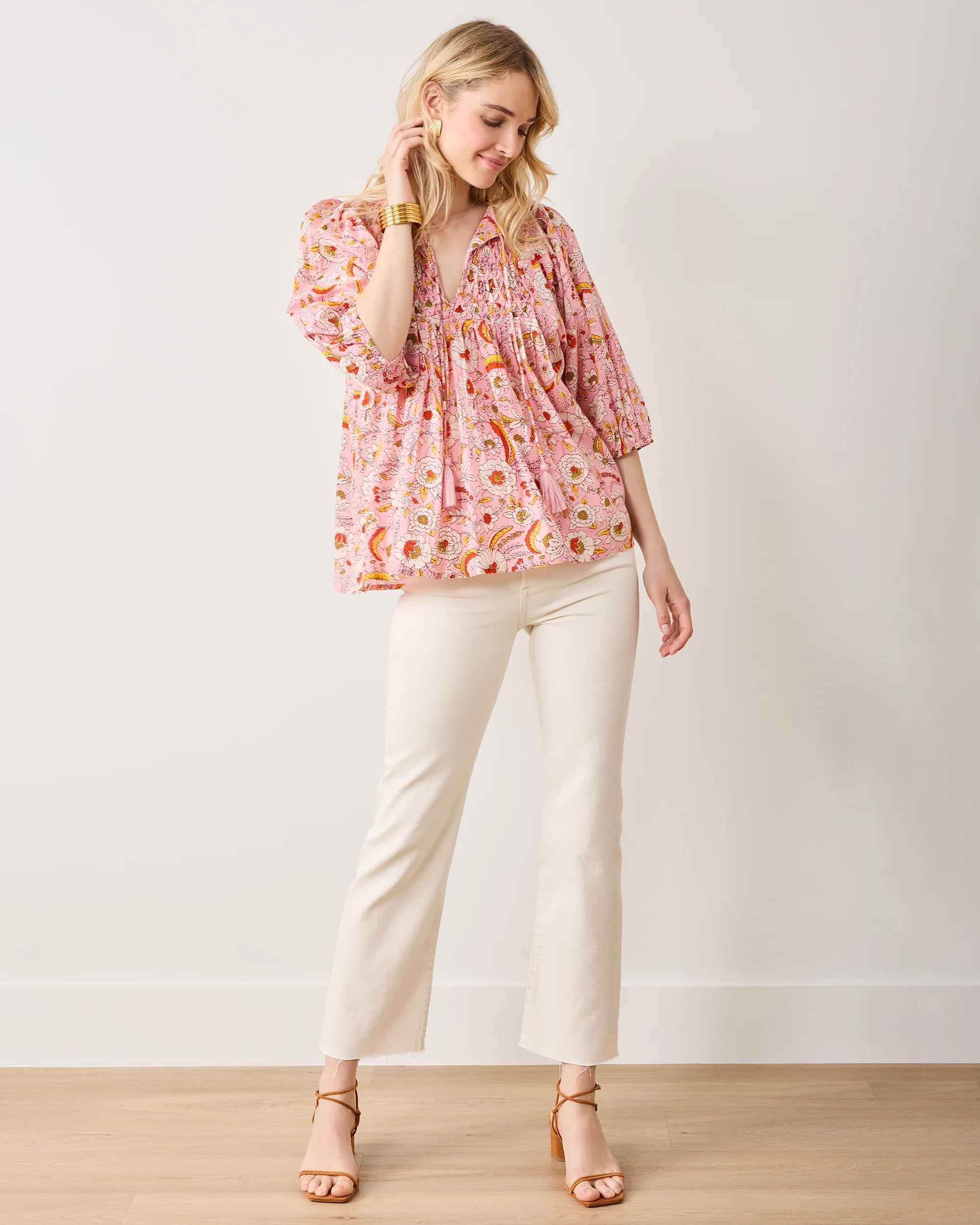 India Bloom - Artifact Blouse - Soft Rose - Image 3