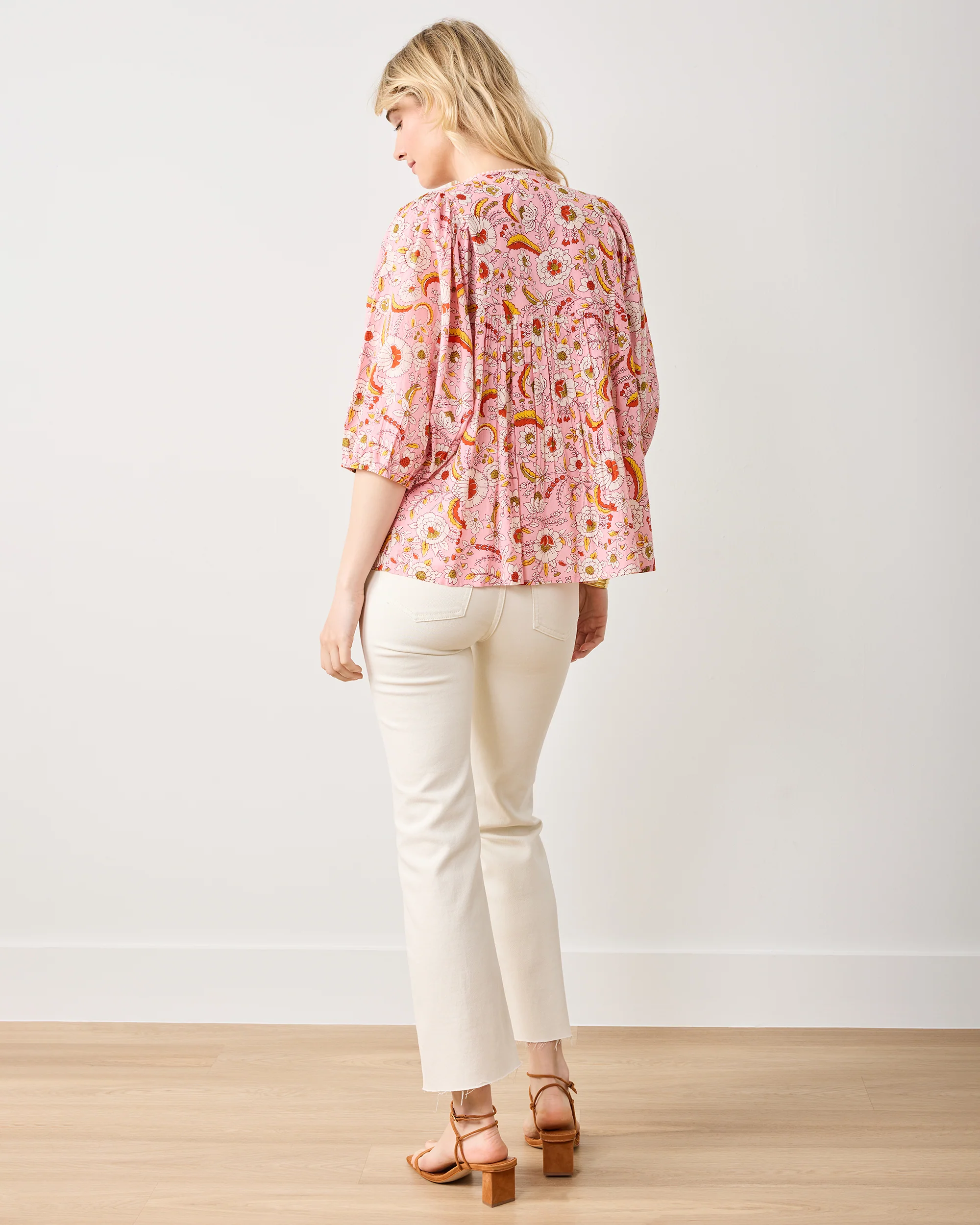 India Bloom - Artifact Blouse - Soft Rose - Image 4