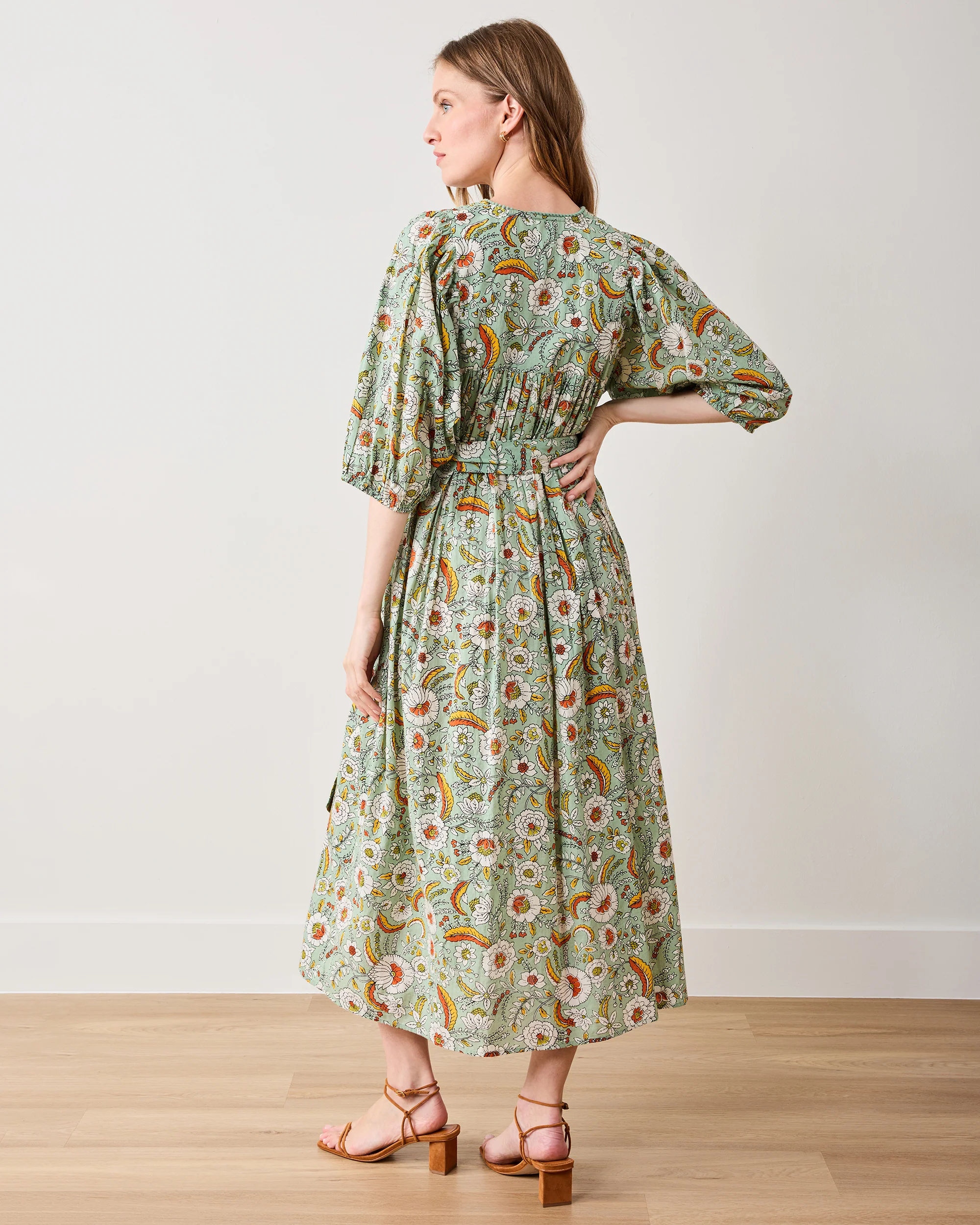 India Bloom - Artifact Dress - Sage - Image 4