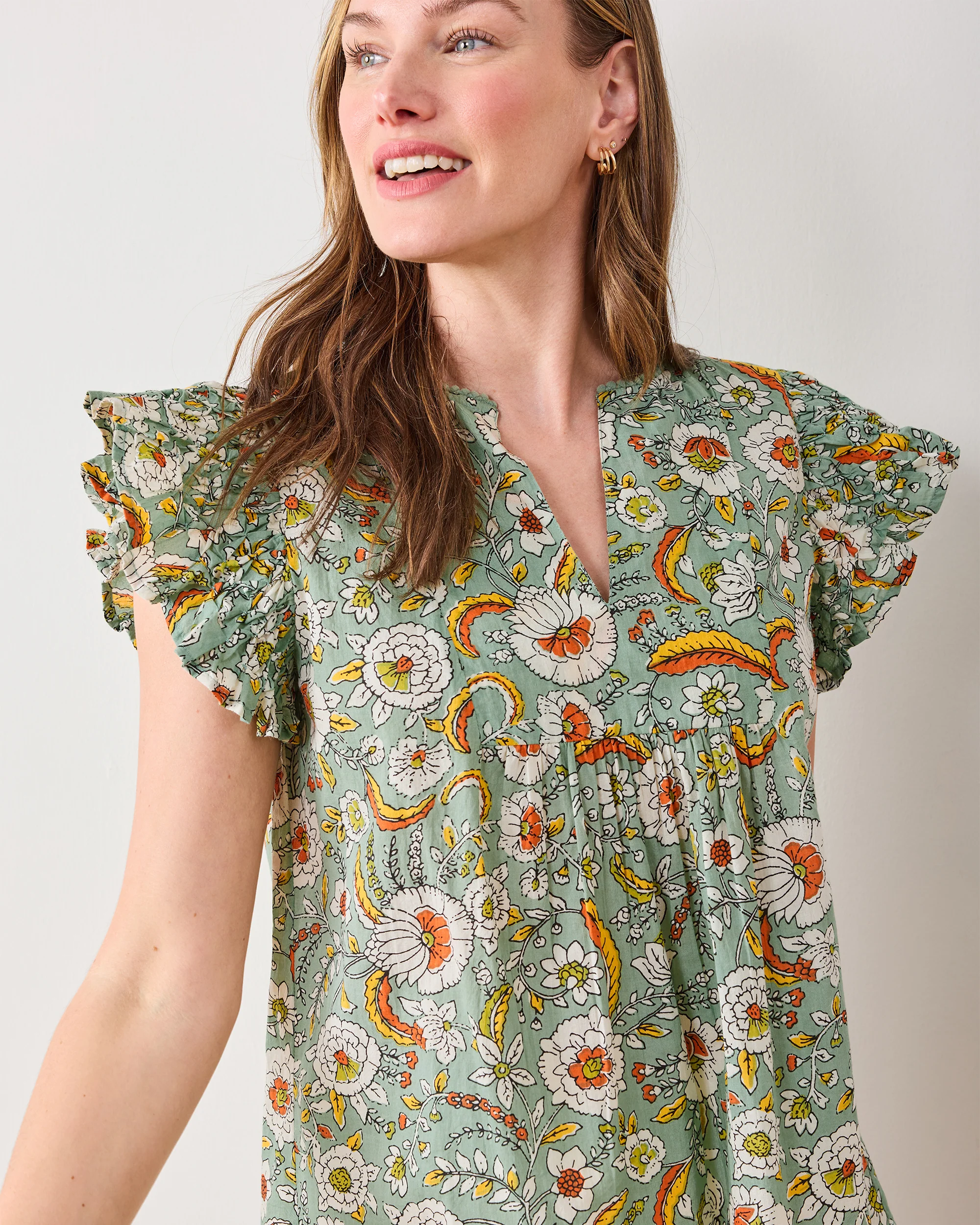 India Bloom - Royal Blouse - Sage - Image 4