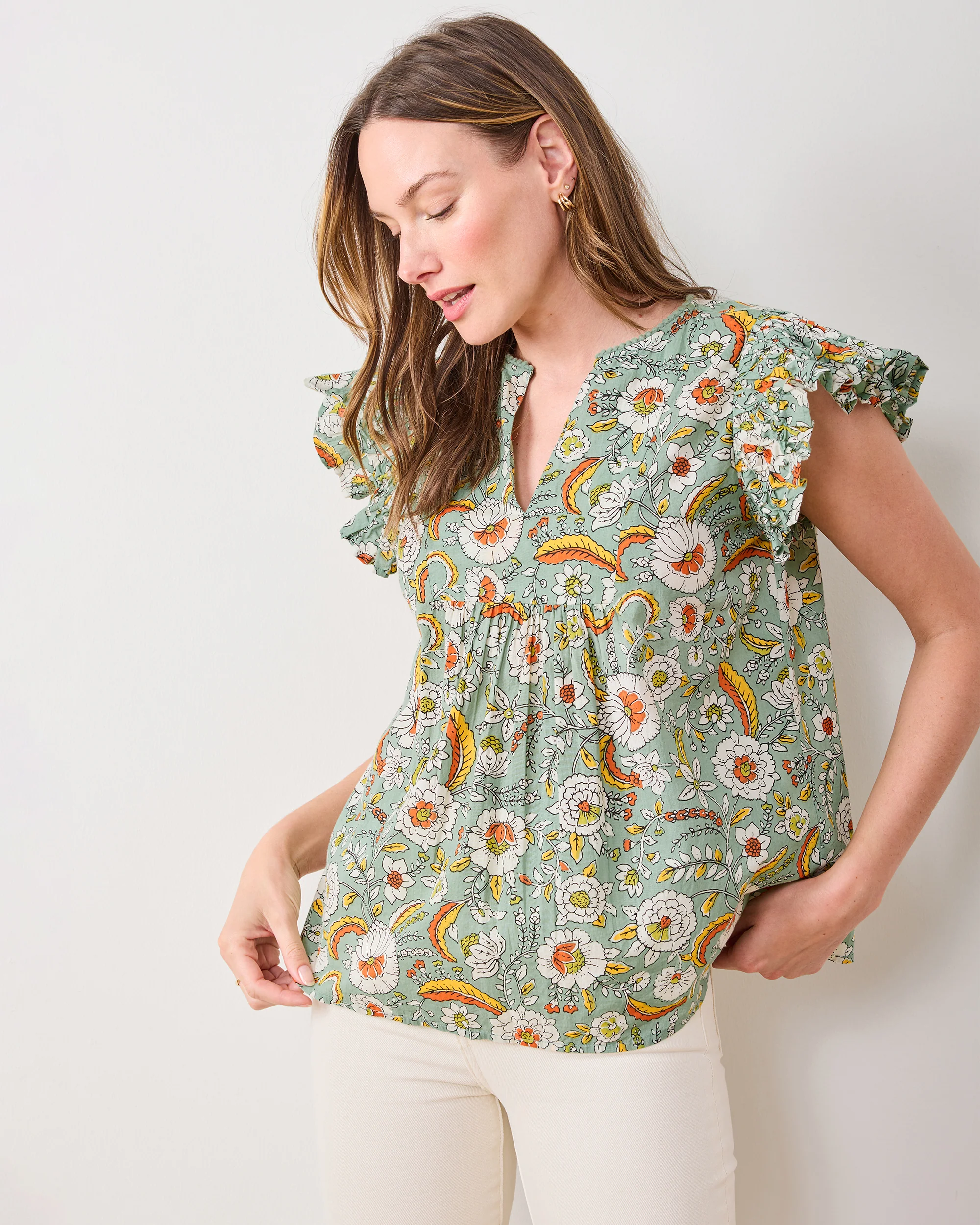 India Bloom - Royal Blouse - Sage - Image 5