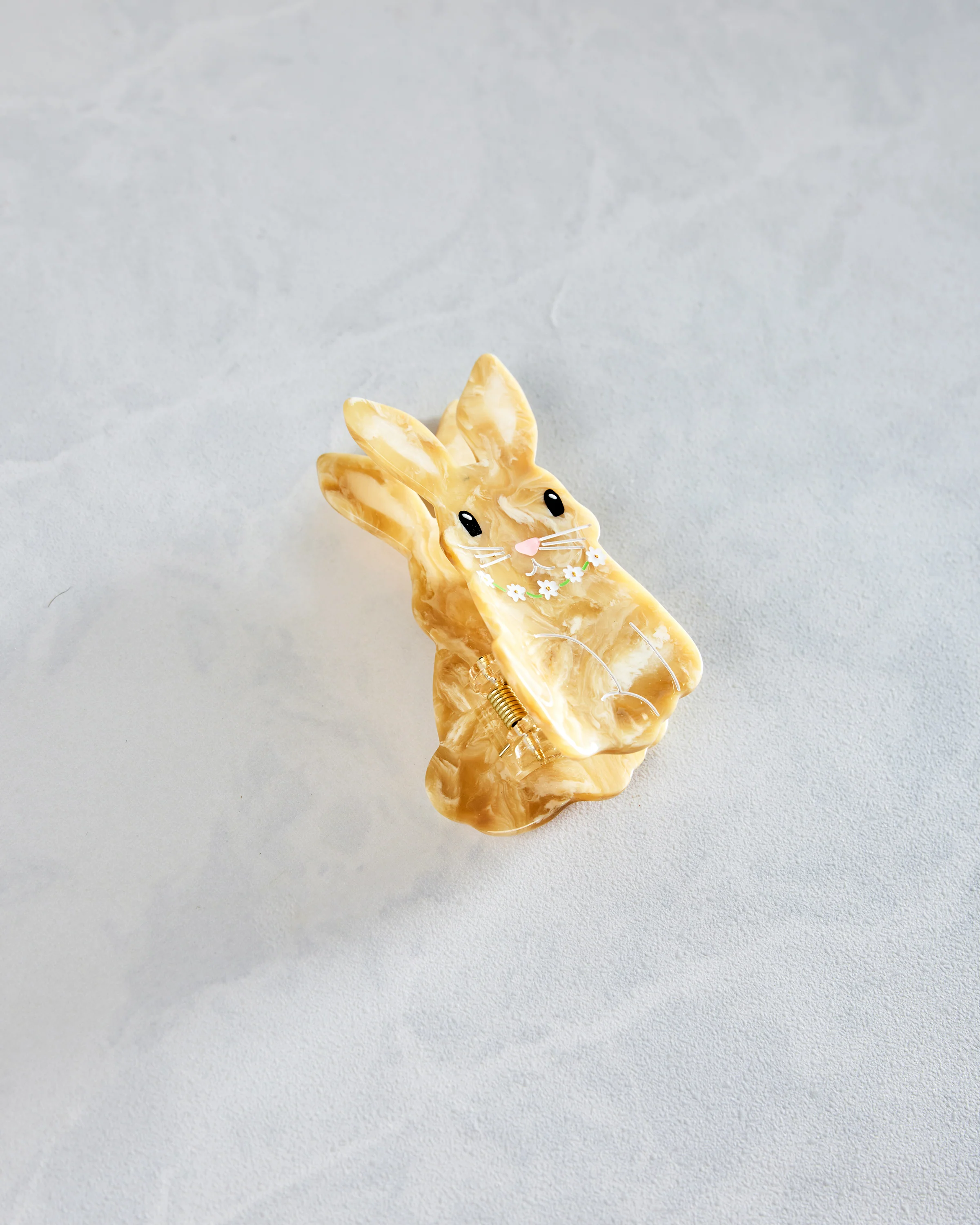 Ivory Combo - Hand Painted Bunny Claw Hair Clip - Solar Eclipse - Image 3