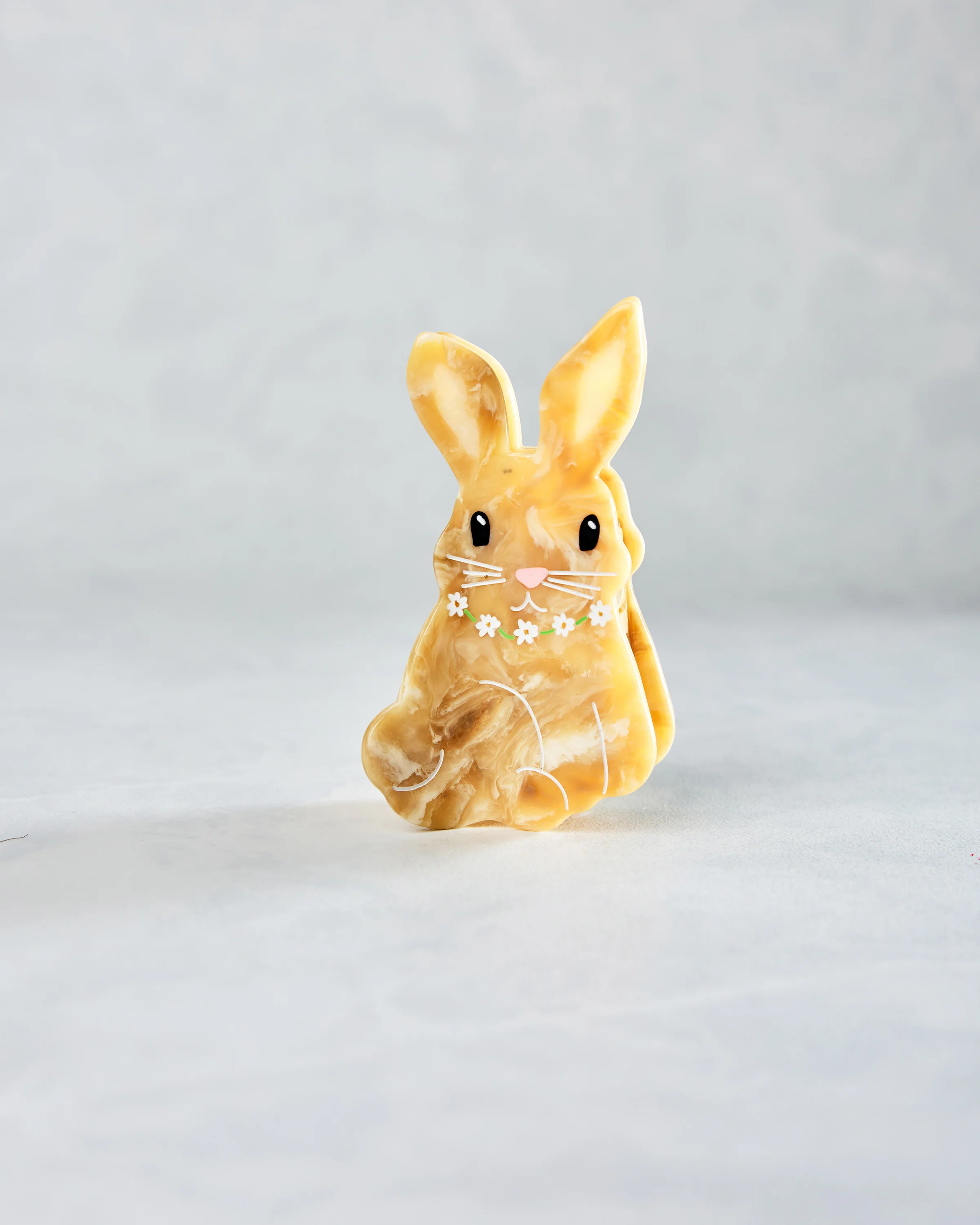 Ivory Combo - Hand Painted Bunny Claw Hair Clip - Solar Eclipse - Image 4