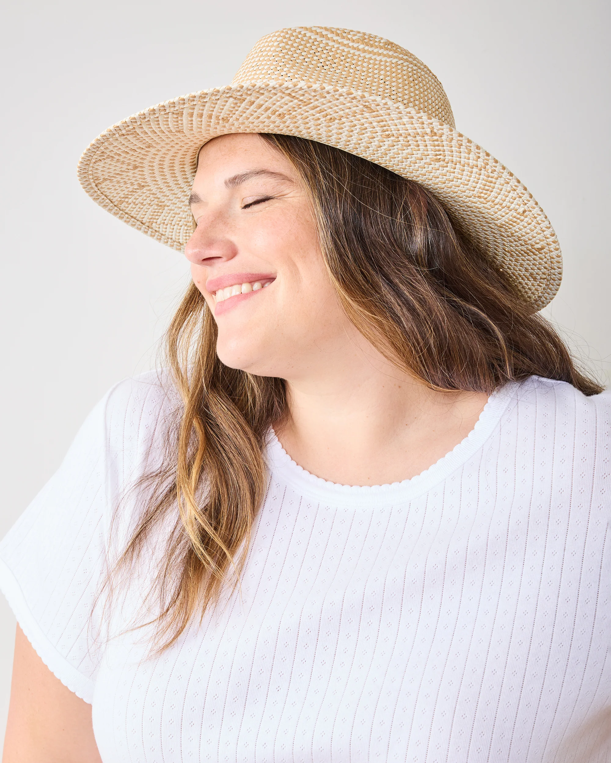 Ivory/Tan - Luxe Packable Hat - Hat Attack - Image 2