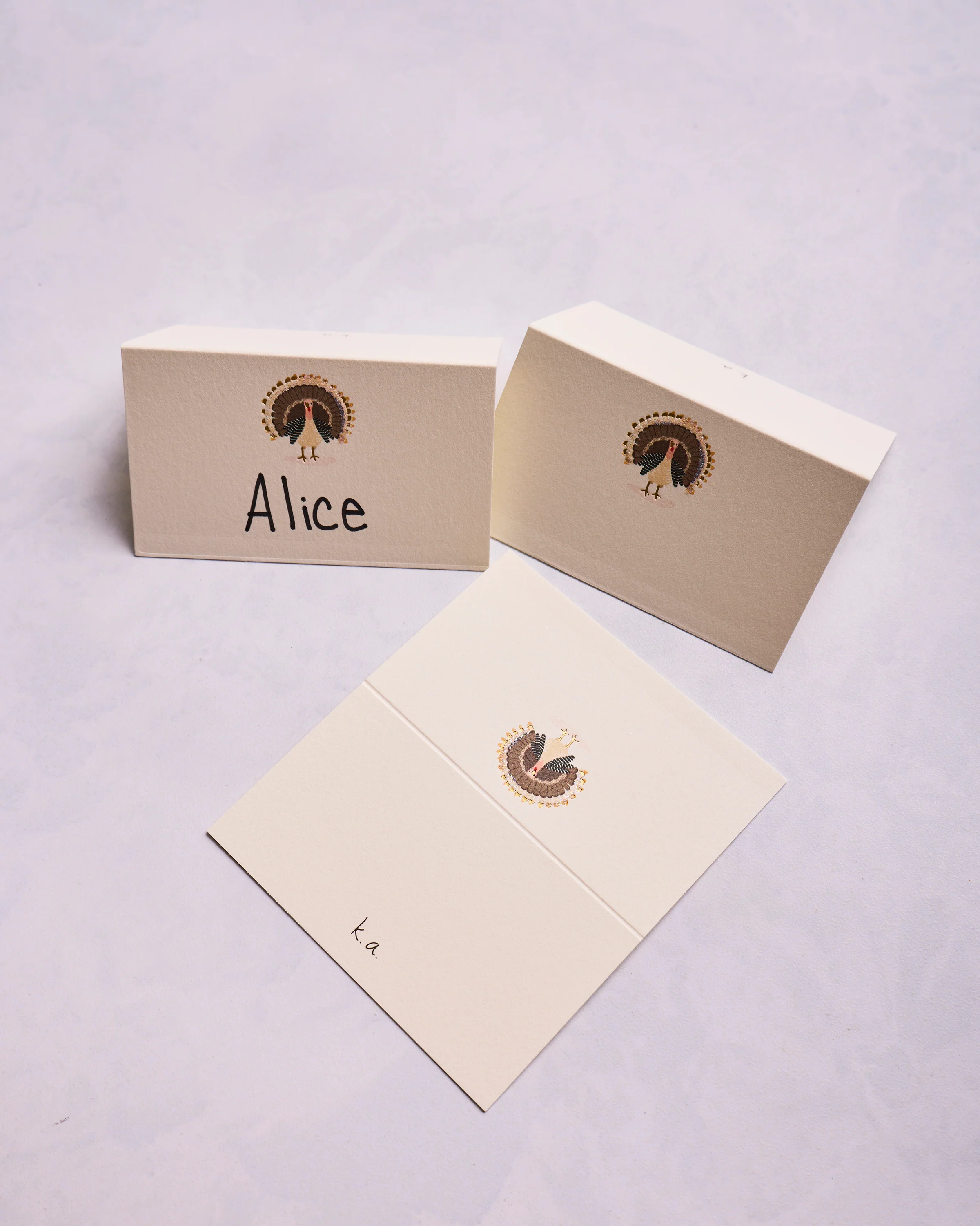 Ivory Combo - Gobble Place Cards - Karen Adams Designs - Image 3