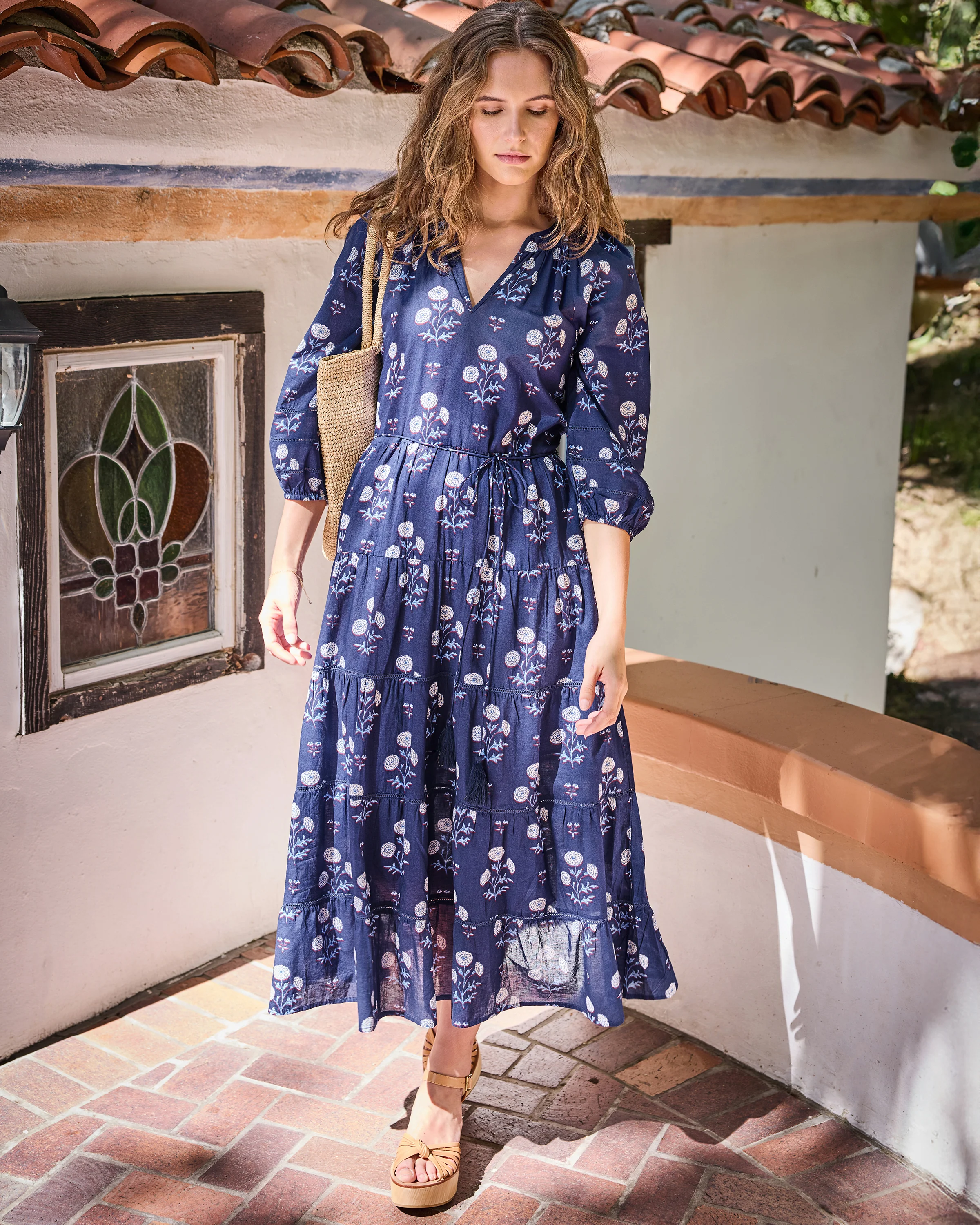 Marigold Bloom - Main Street Dress - Midnight Tide - Image 4