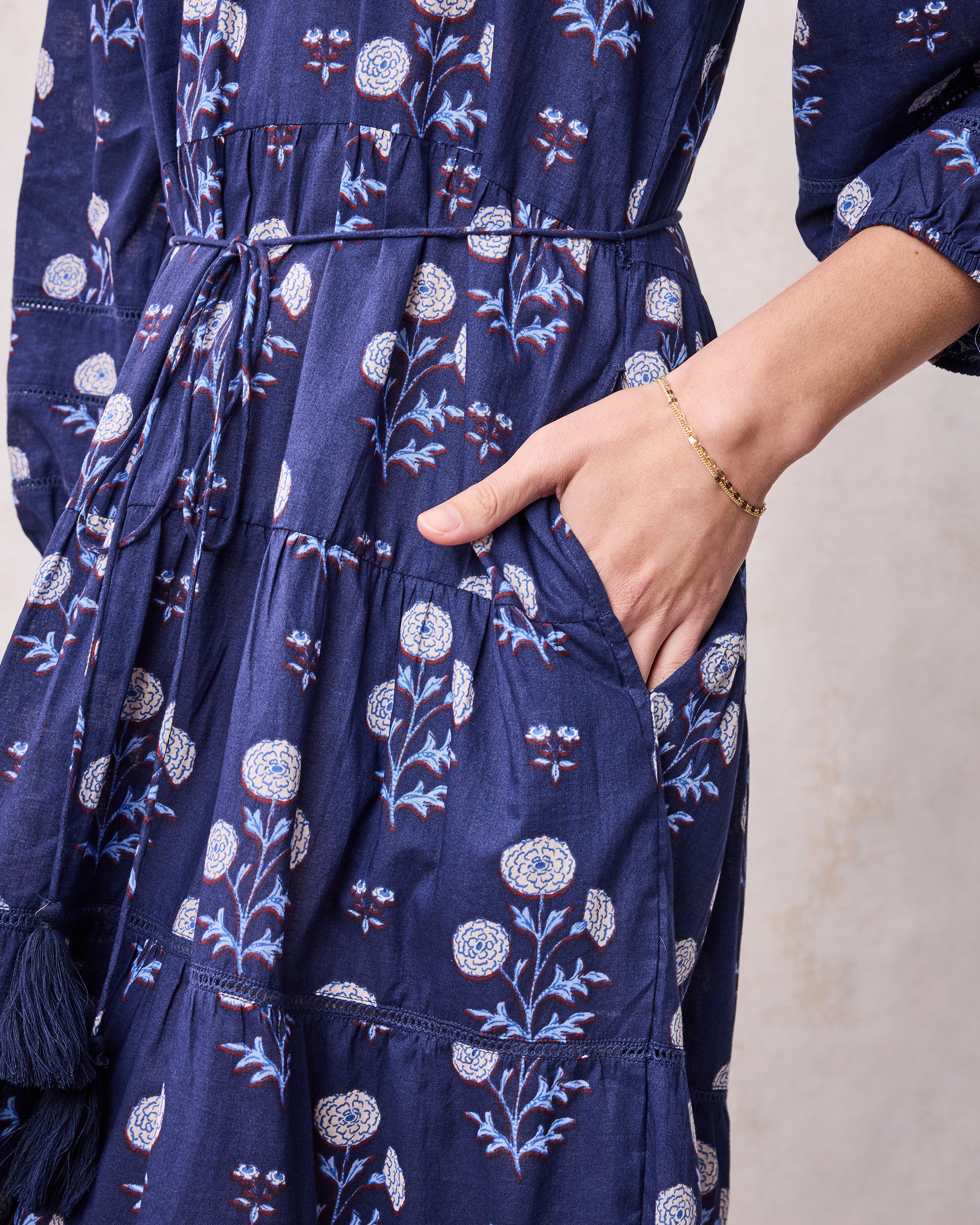 Marigold Bloom - Main Street Dress - Midnight Tide - Image 5