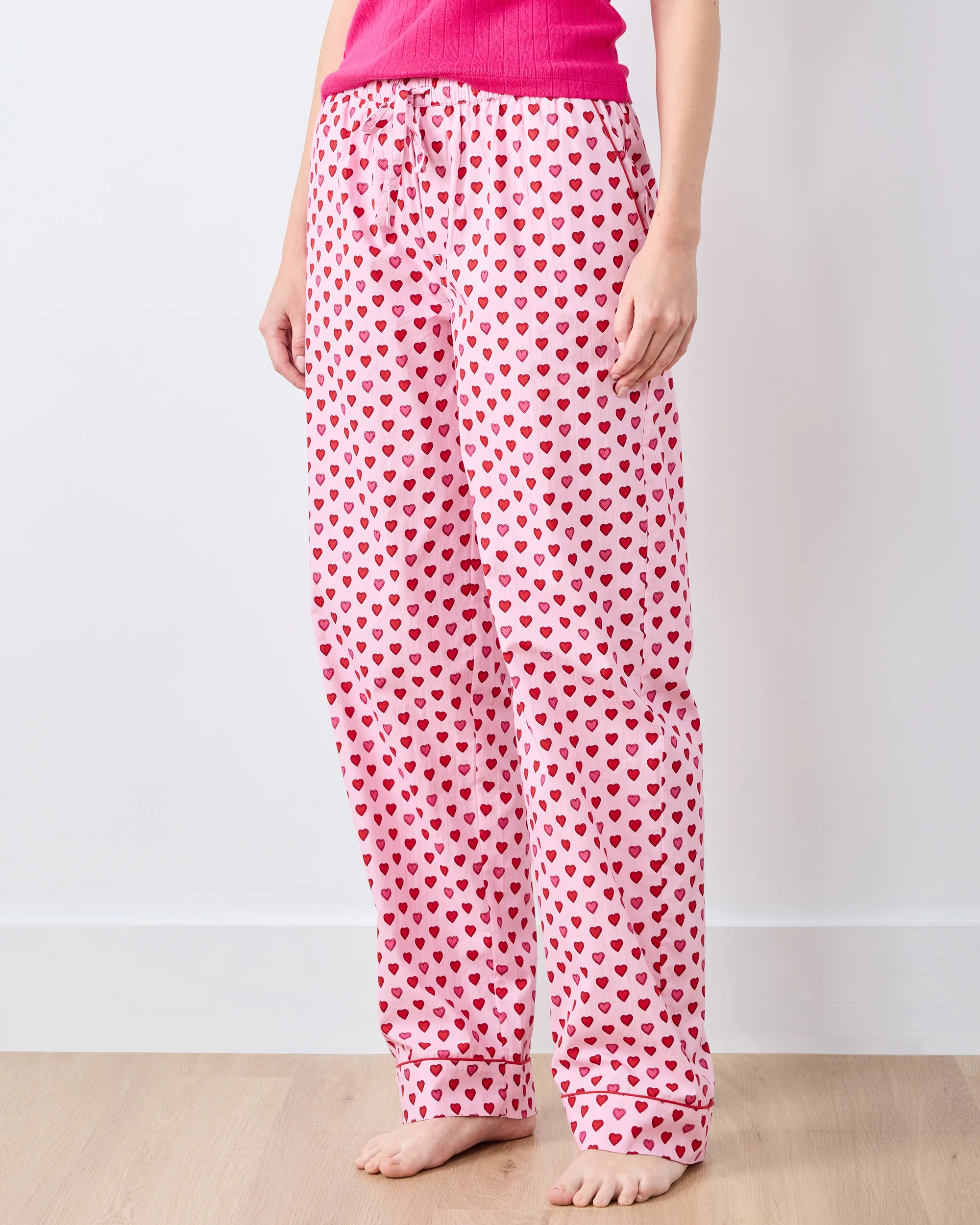Mini Candy Hearts - PJ Pants - Pink Macaron