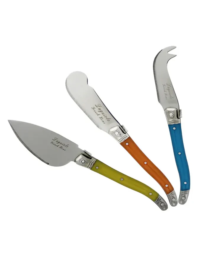 Multi - Laguiole 3-Piece Jewel Colored Cheese Knife Set - French Home - Image 3