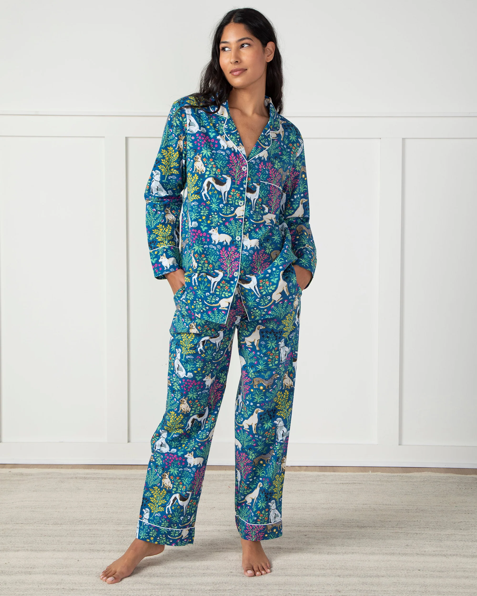 Must Love Dogs - Long PJ Set - Indigo - Image 3
