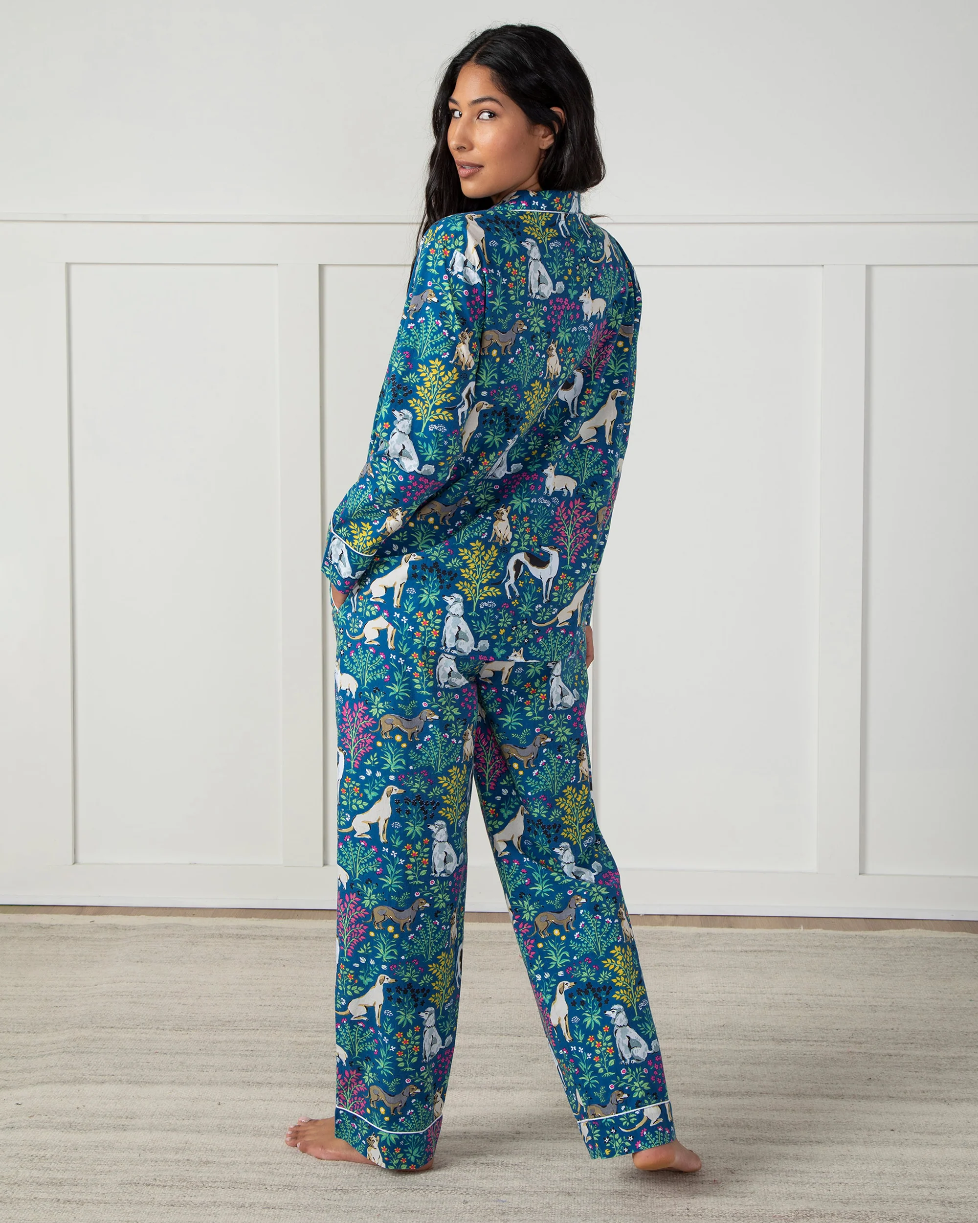 Must Love Dogs - Long PJ Set - Indigo - Image 4