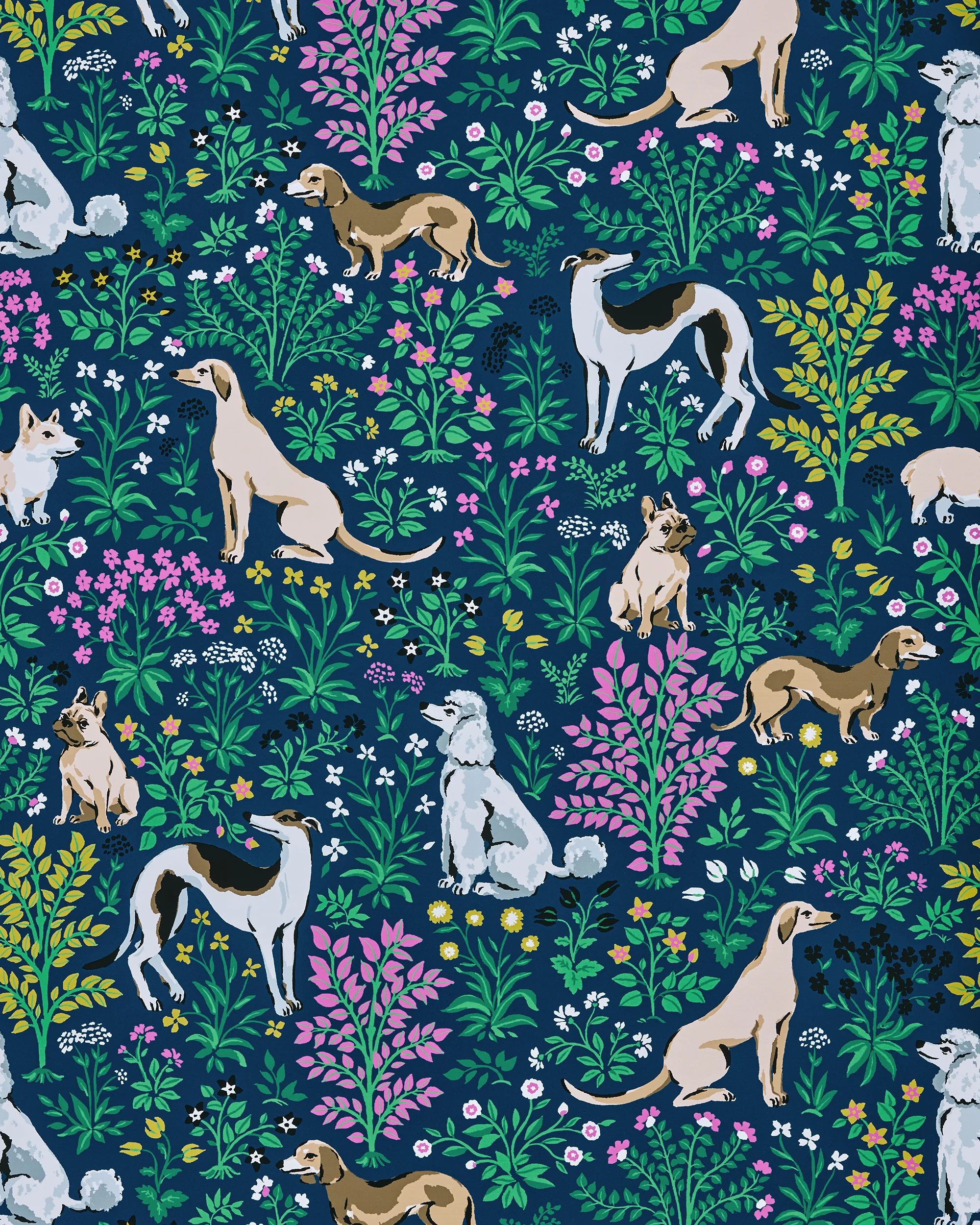Must Love Dogs - Peel & Stick Wallpaper - Indigo - Image 4