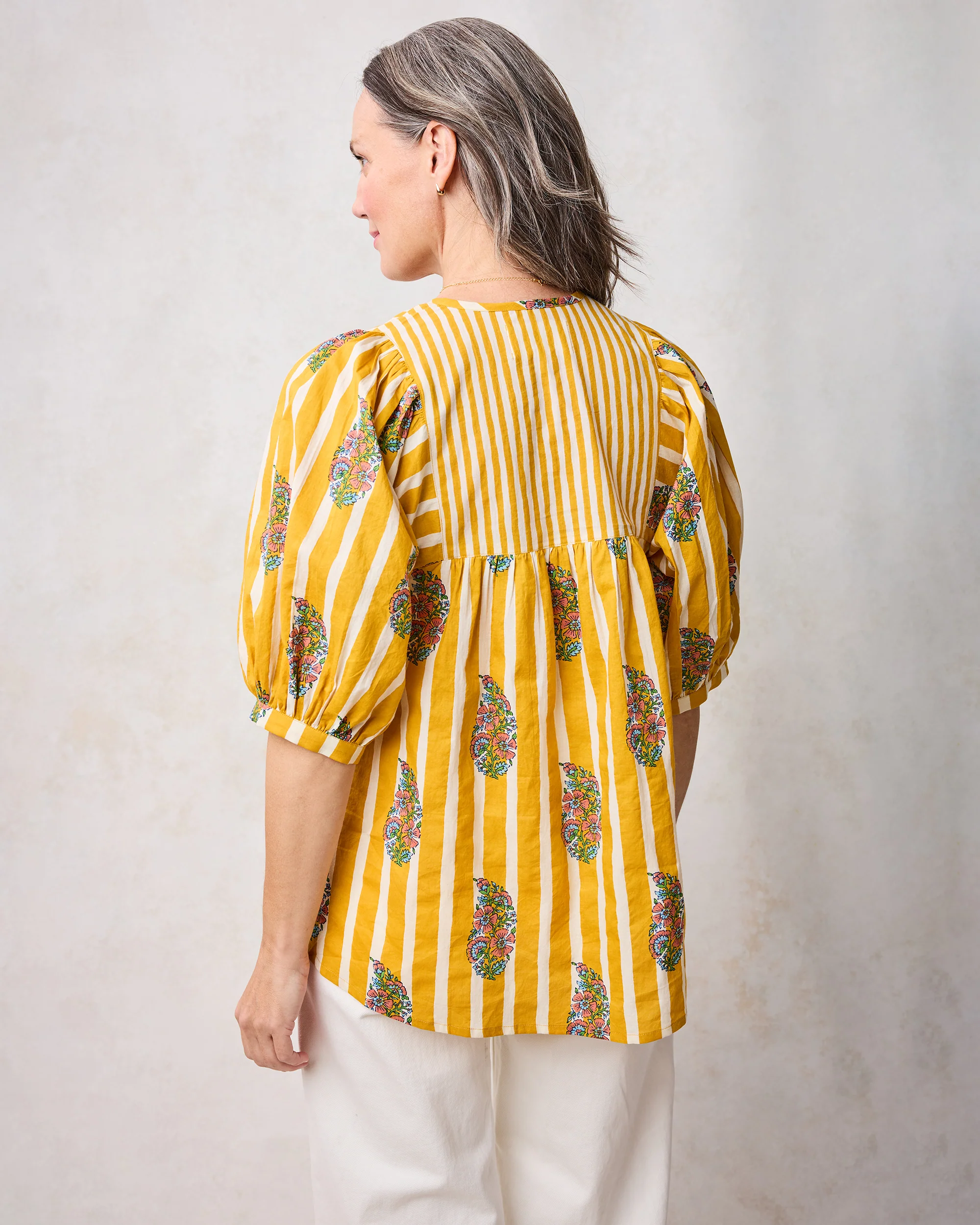 Paisley Petals - Greta Blouse - Chamomile Glow - Image 4