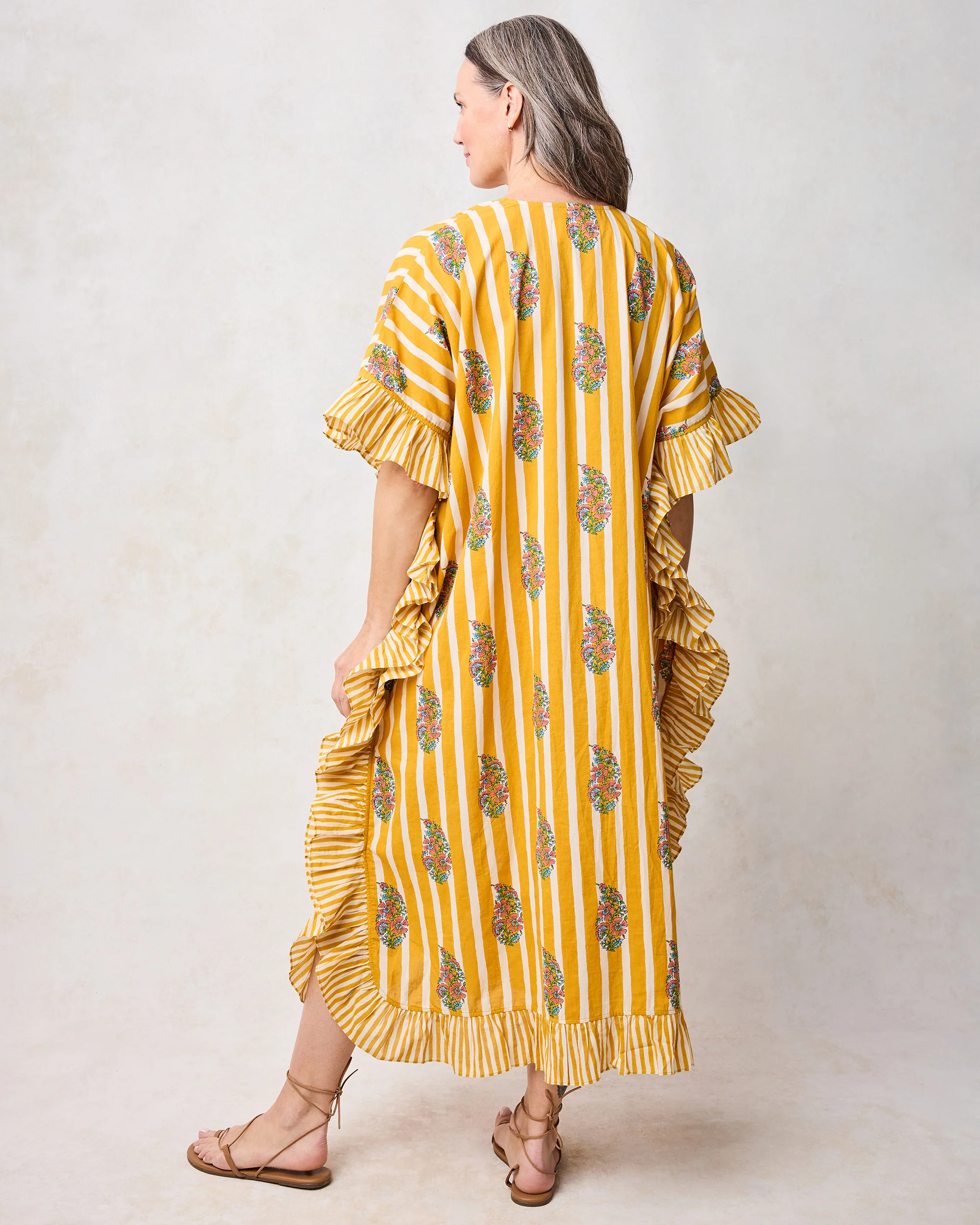 Paisley Petals - Harbor Caftan - Chamomile Glow - Image 4