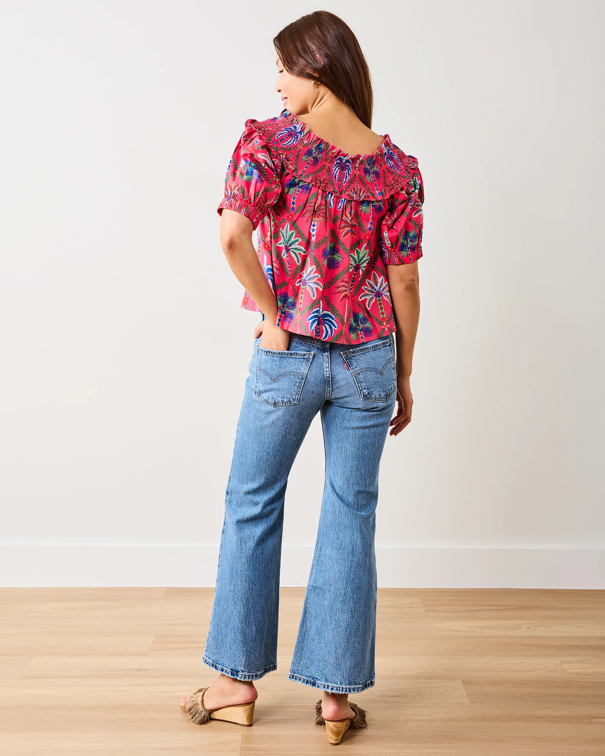 Palm Tree Paradise - Ximena Blouse - Cocktail Umbrella - Image 6