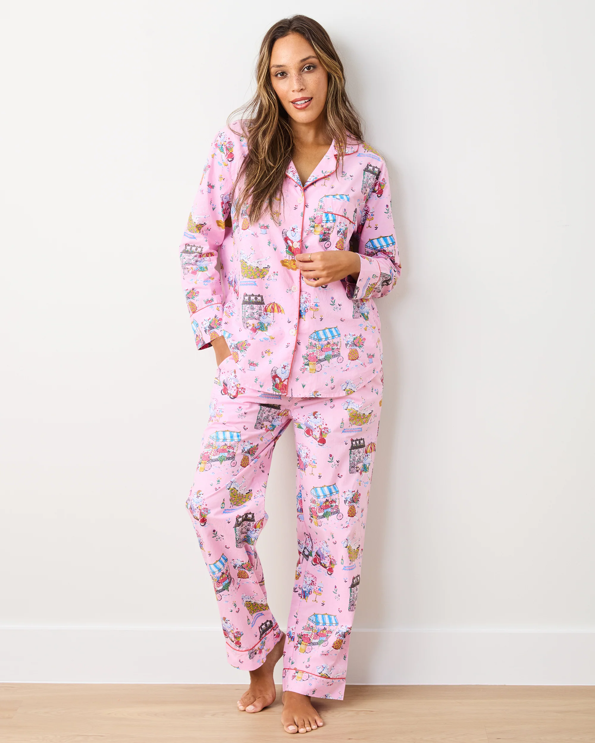 Parisian Poodles - Long PJ Set - Paris Pink - Image 5