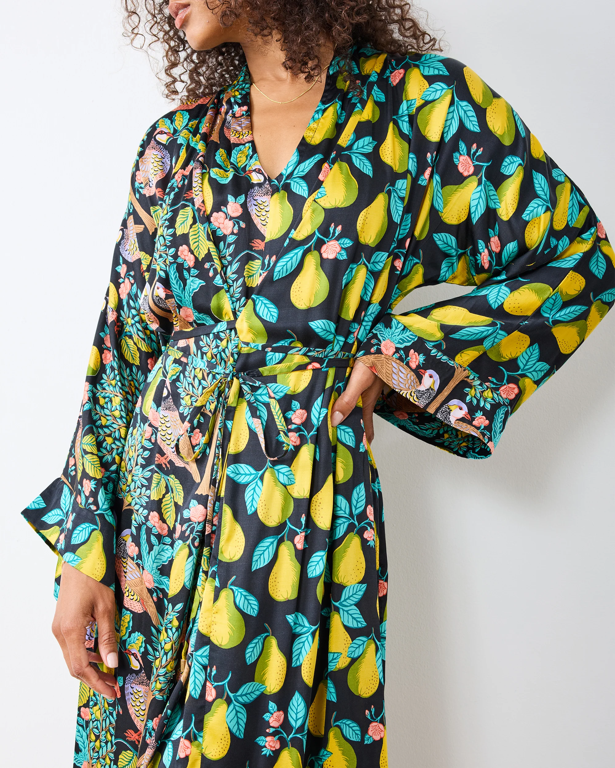 Partridge In A  Pear Tree - Dulce Dress - Ink - Image 3