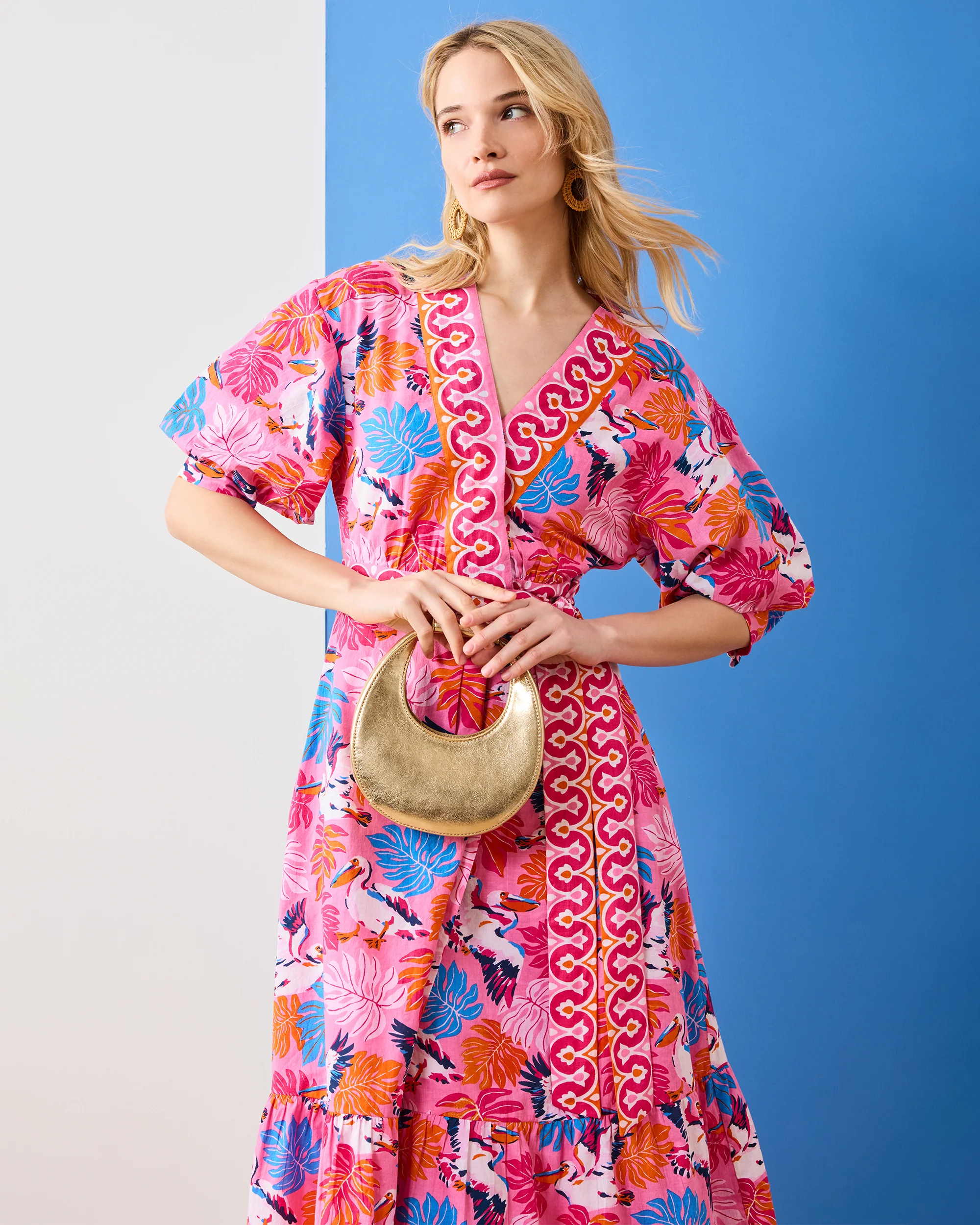 Pelican Palms - Gabriela Dress - Marina Pink