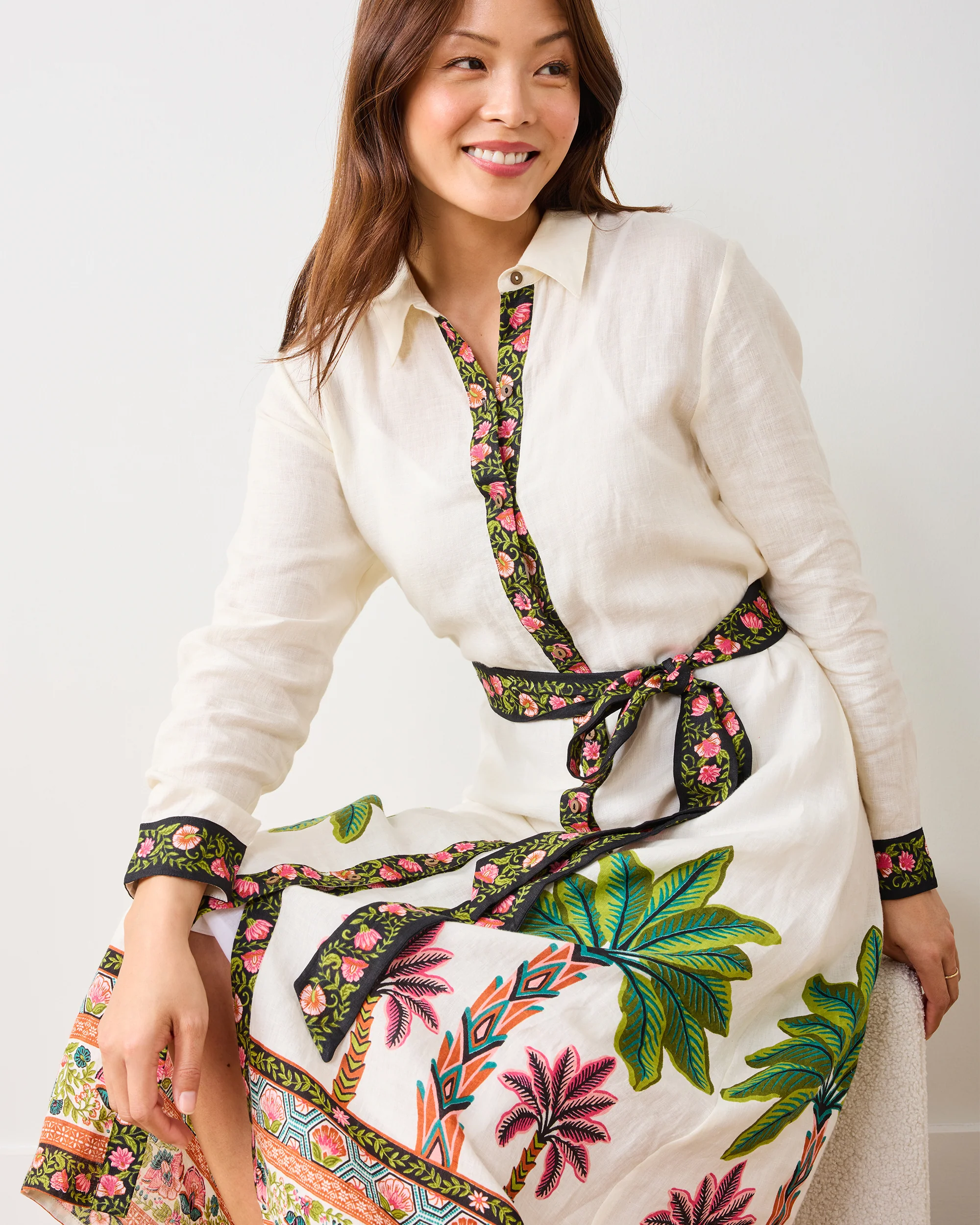 Playa Palms - Monaco Midi Dress - Off White - Image 4