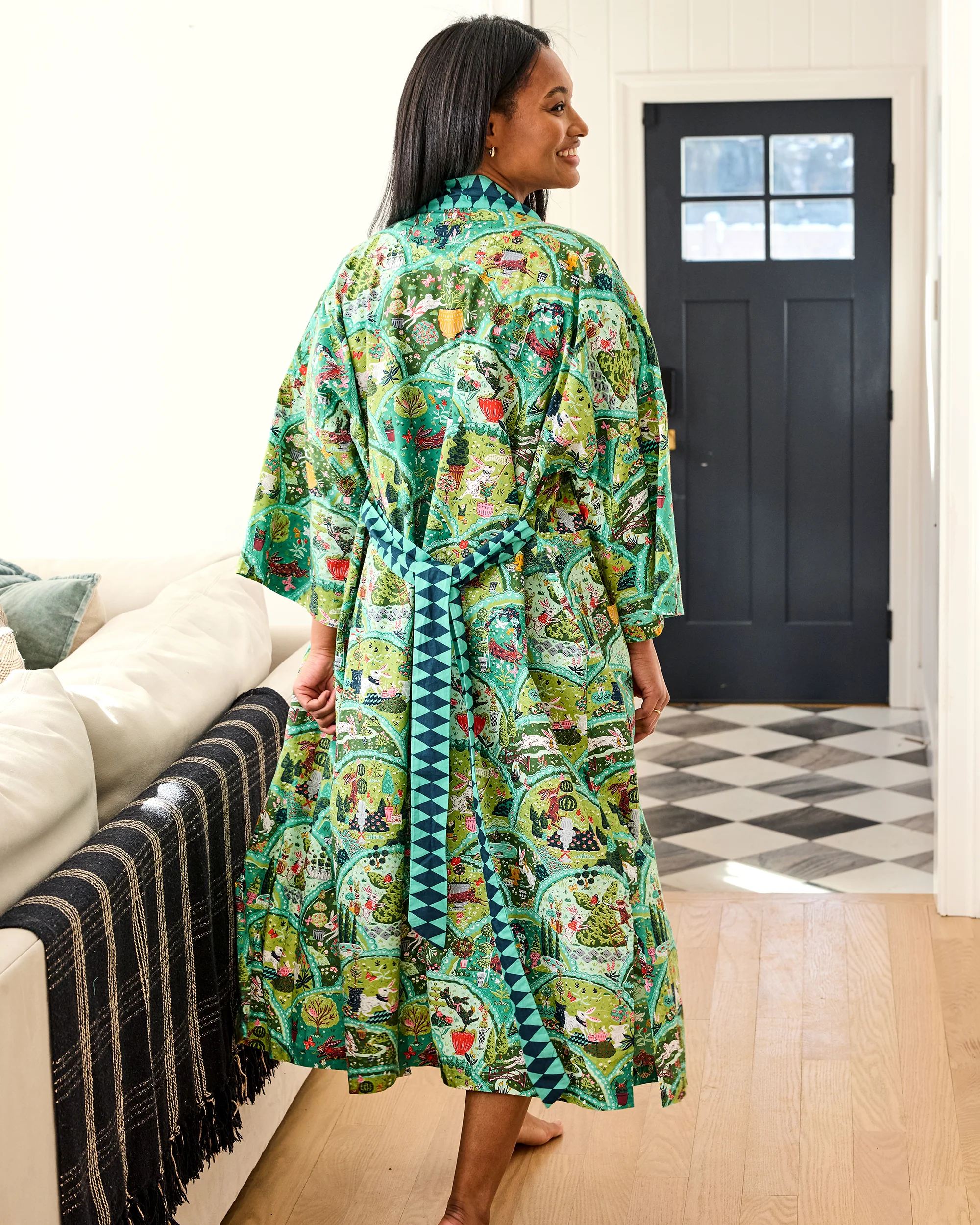Rabbit Wonderland - Robe - Sage - Image 3