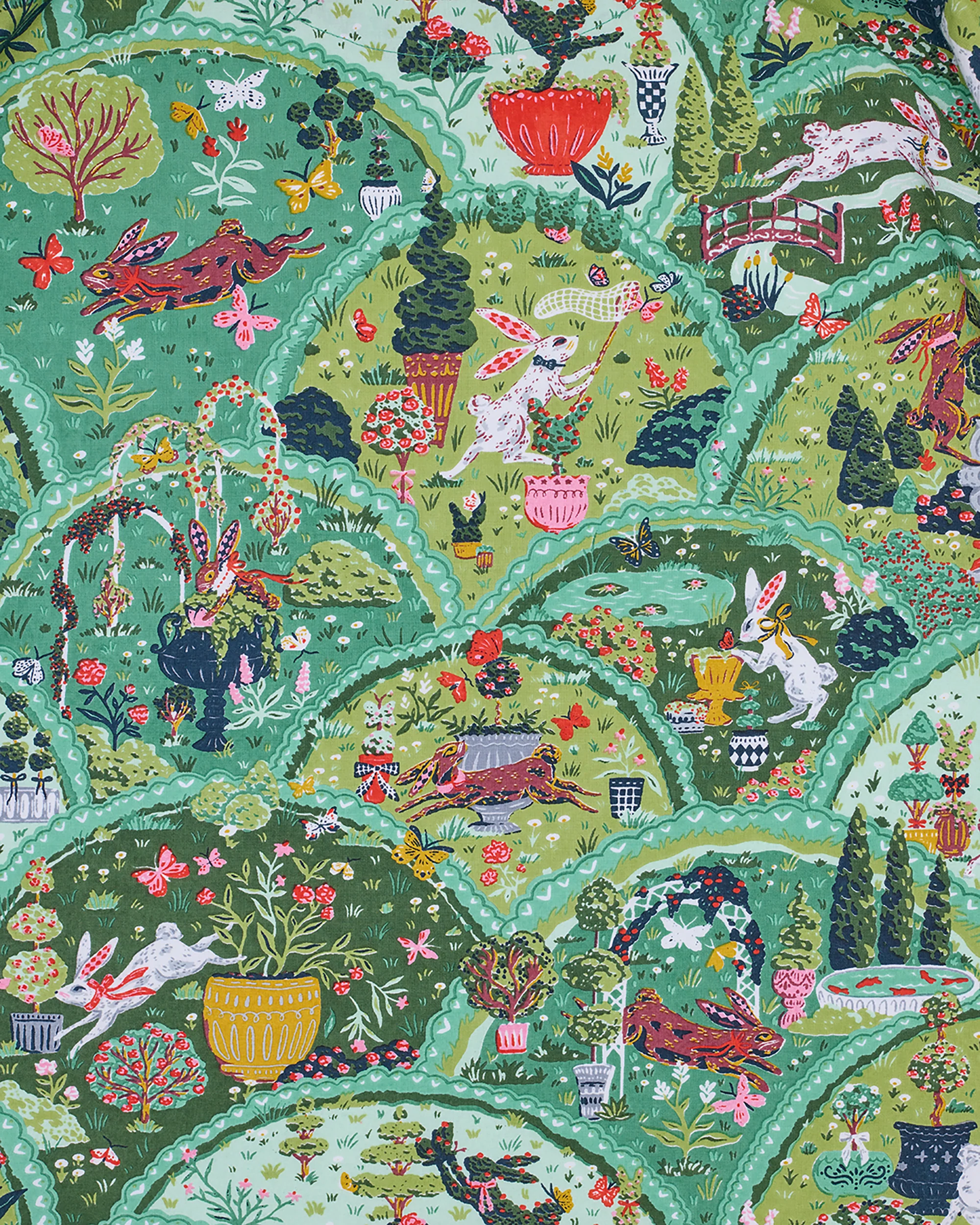 Rabbit Wonderland - Petite Traveler Tote - Sage - Image 4