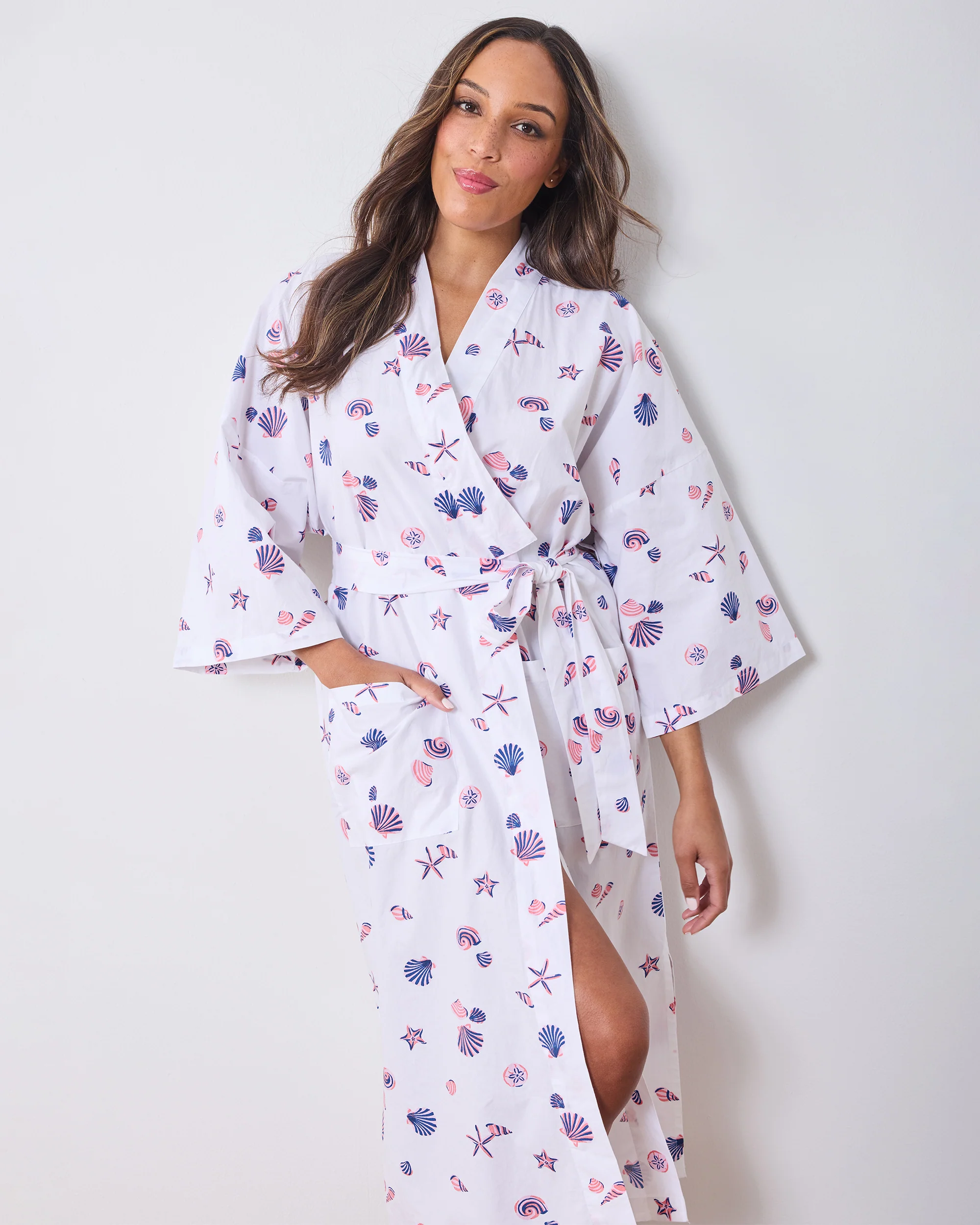 Scattered Shells - Long Robe - Pink Cloud - Image 2