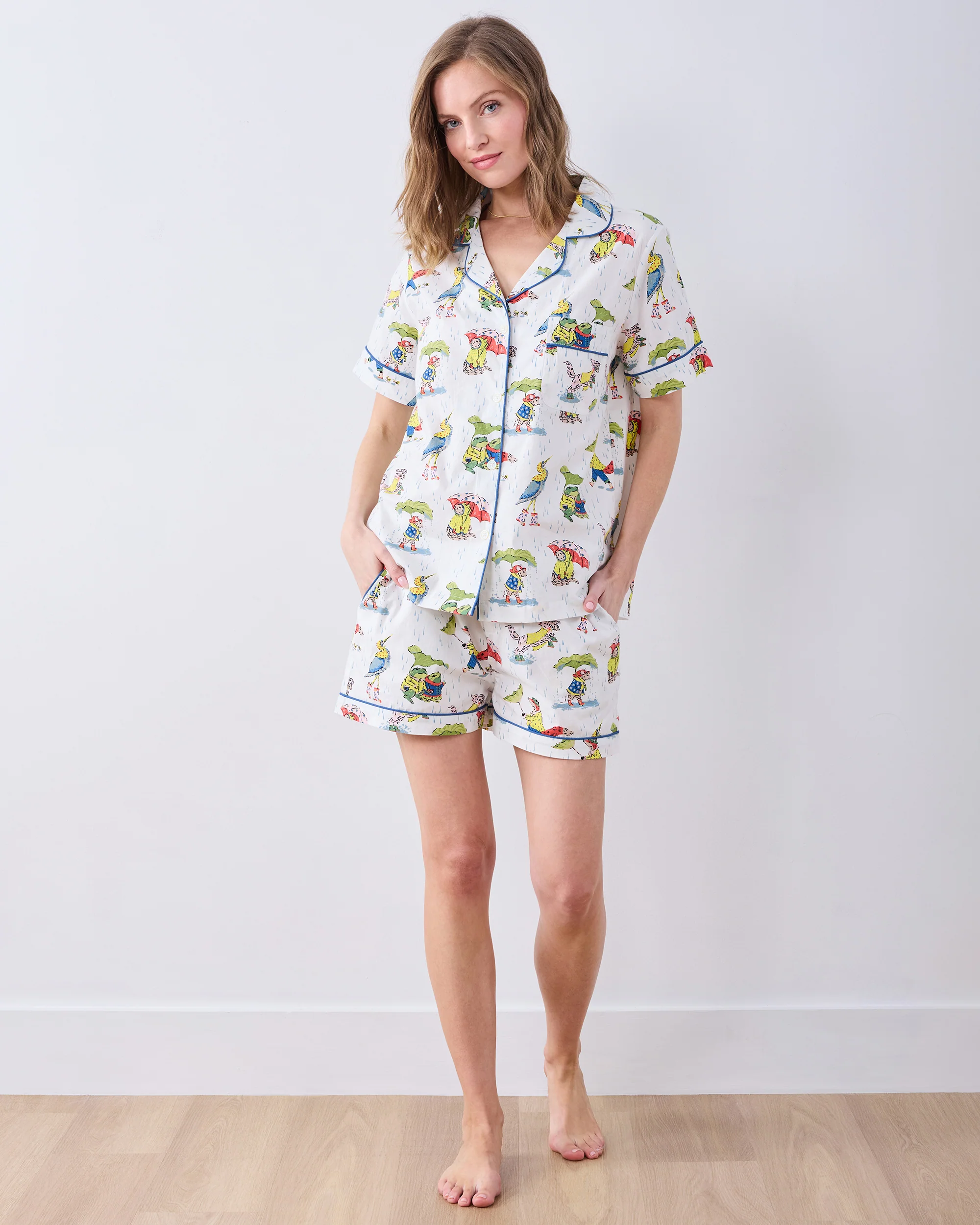 Spring Showers - Short PJ Set - Rain Cloud - Image 3