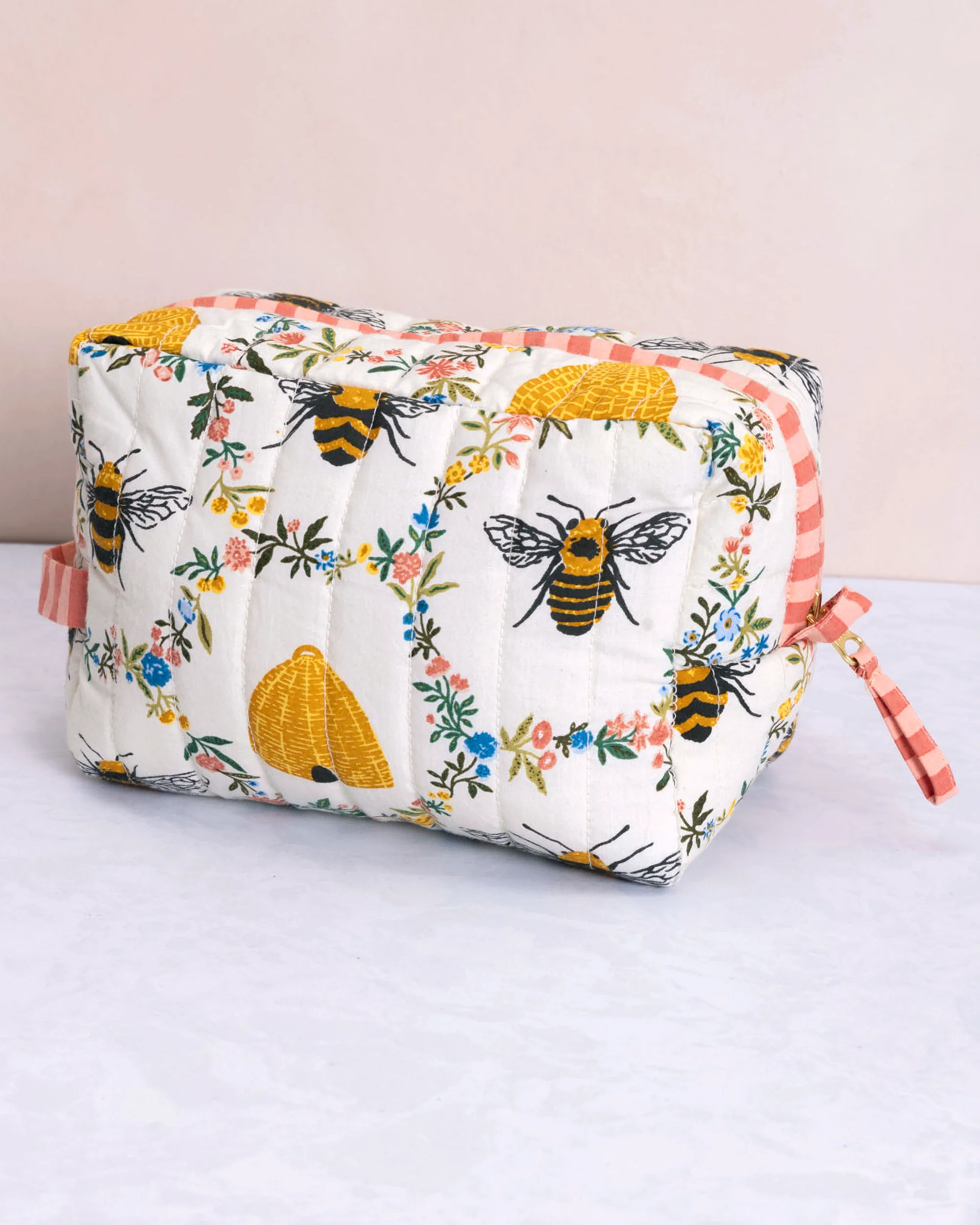 Sweet Bee - Quilted Pouch - Cream - Image 3