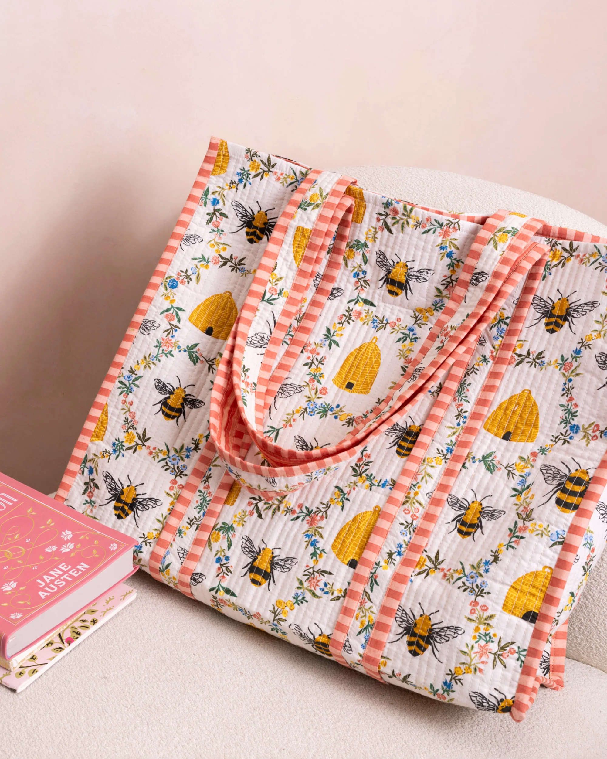 Sweet Bee - The Traveler Tote - Cream - Image 5