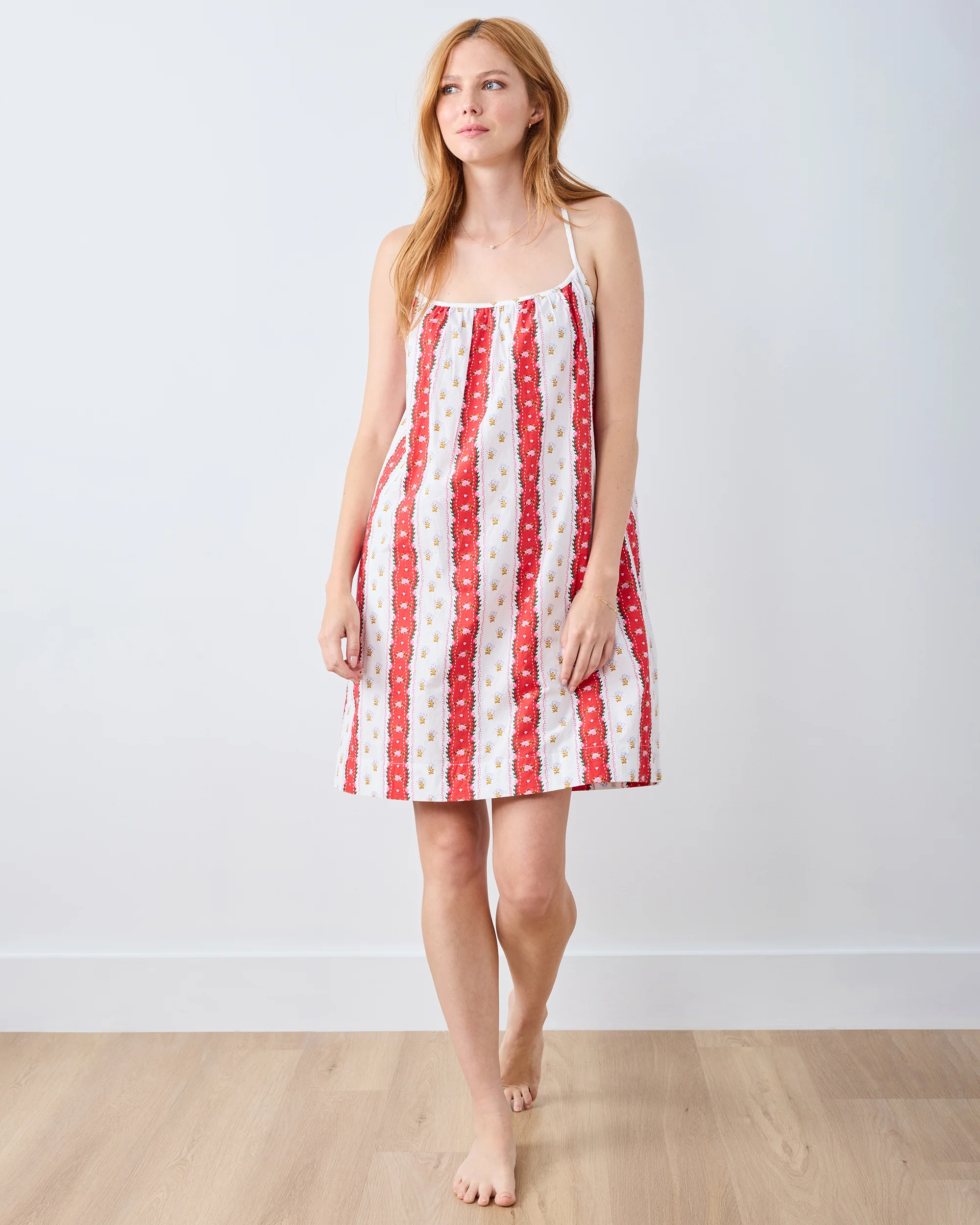 Sweetheart Stripes - Cami Nightgown - Cherry Cola - Image 2