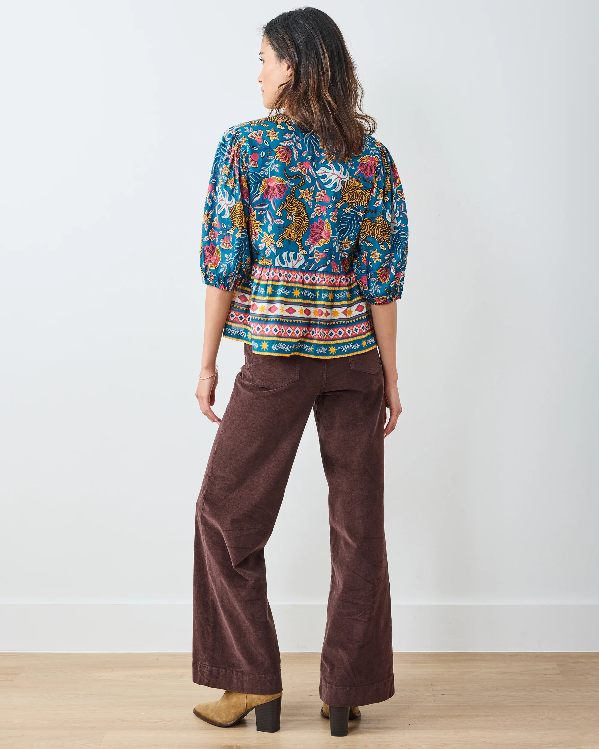Tibetan Tigress - Annabelle Blouse - Blue Ridge - Image 3