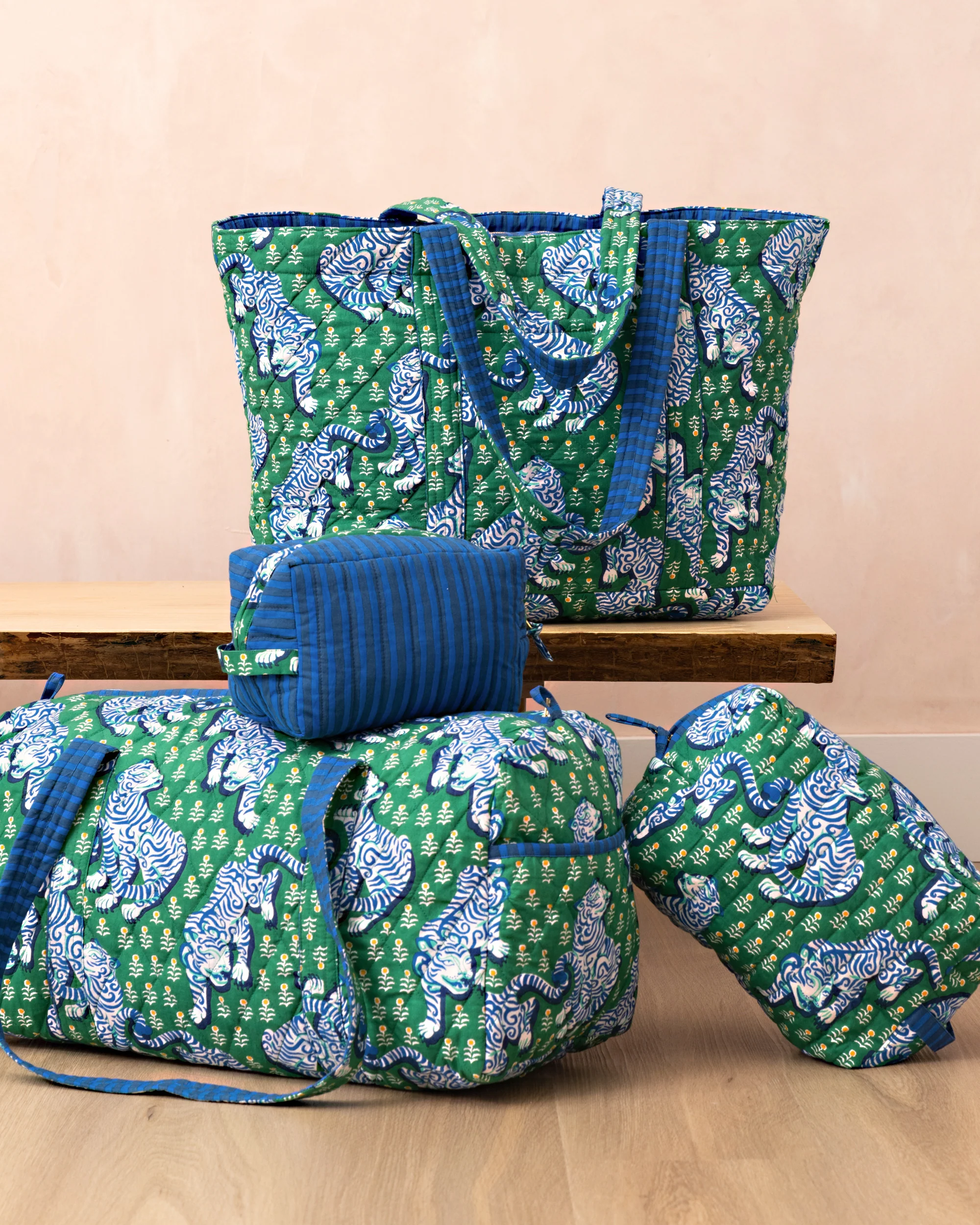 Tiger Queen - Quilted Duffle Bag - Jade - Image 4