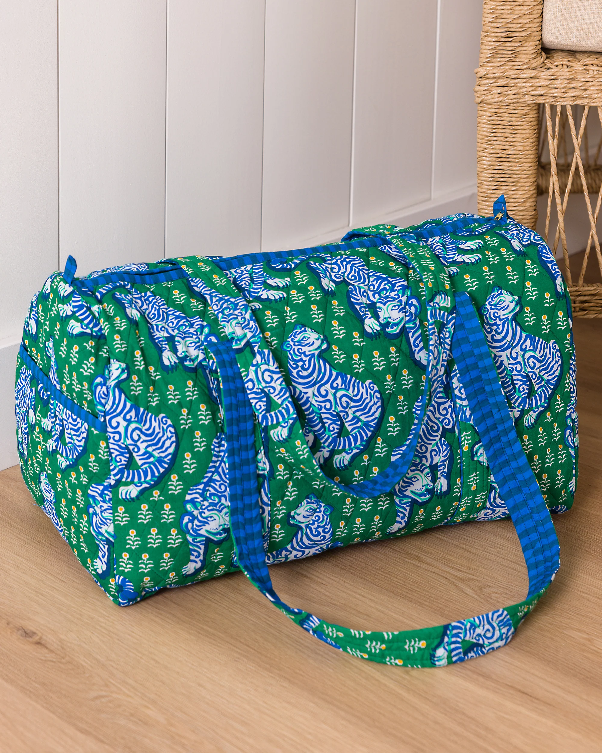 Tiger Queen - Quilted Duffle Bag - Jade - Image 5