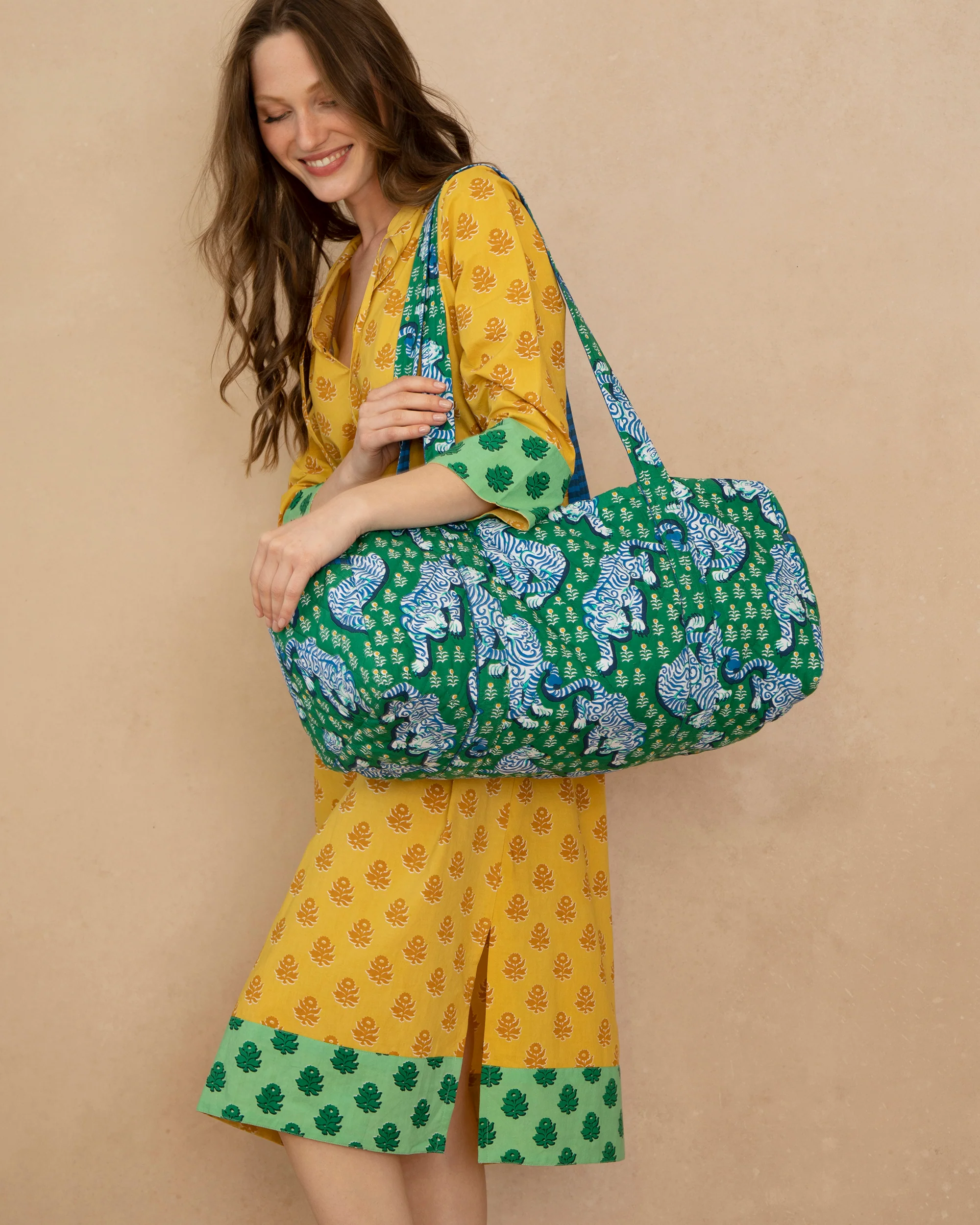 Tiger Queen - Quilted Duffle Bag - Jade - Image 7