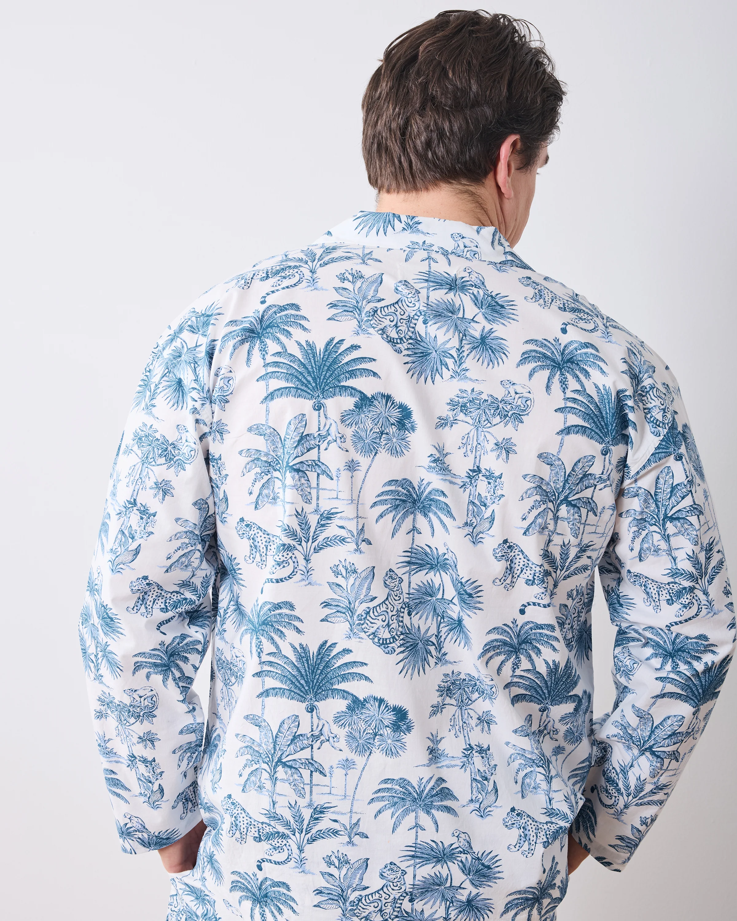 Tropical Toile - Men's Long Set - Cloud - Image 4
