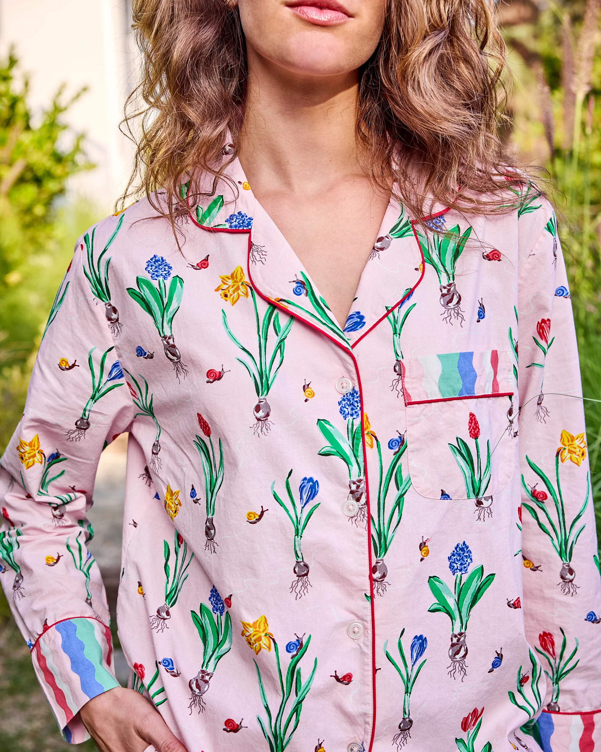 Tulip Trail - Long PJ Set - Blush - Image 3