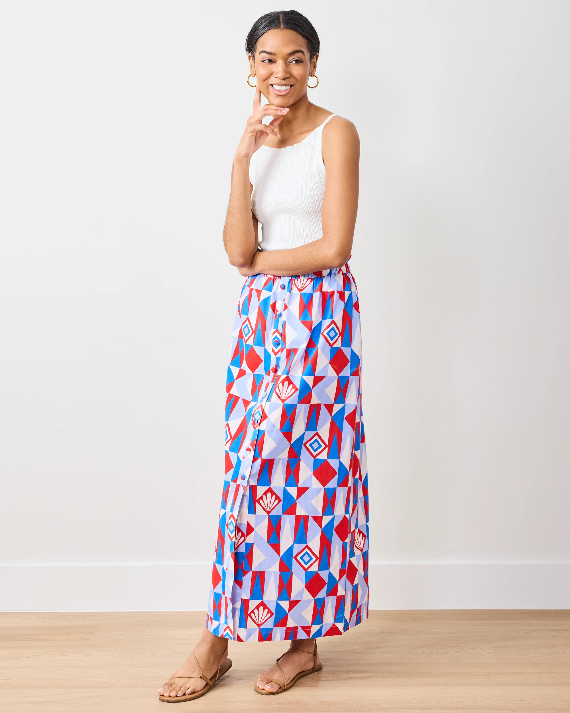Underwater Mosaic - Escape Skirt - Retro Red - Image 5