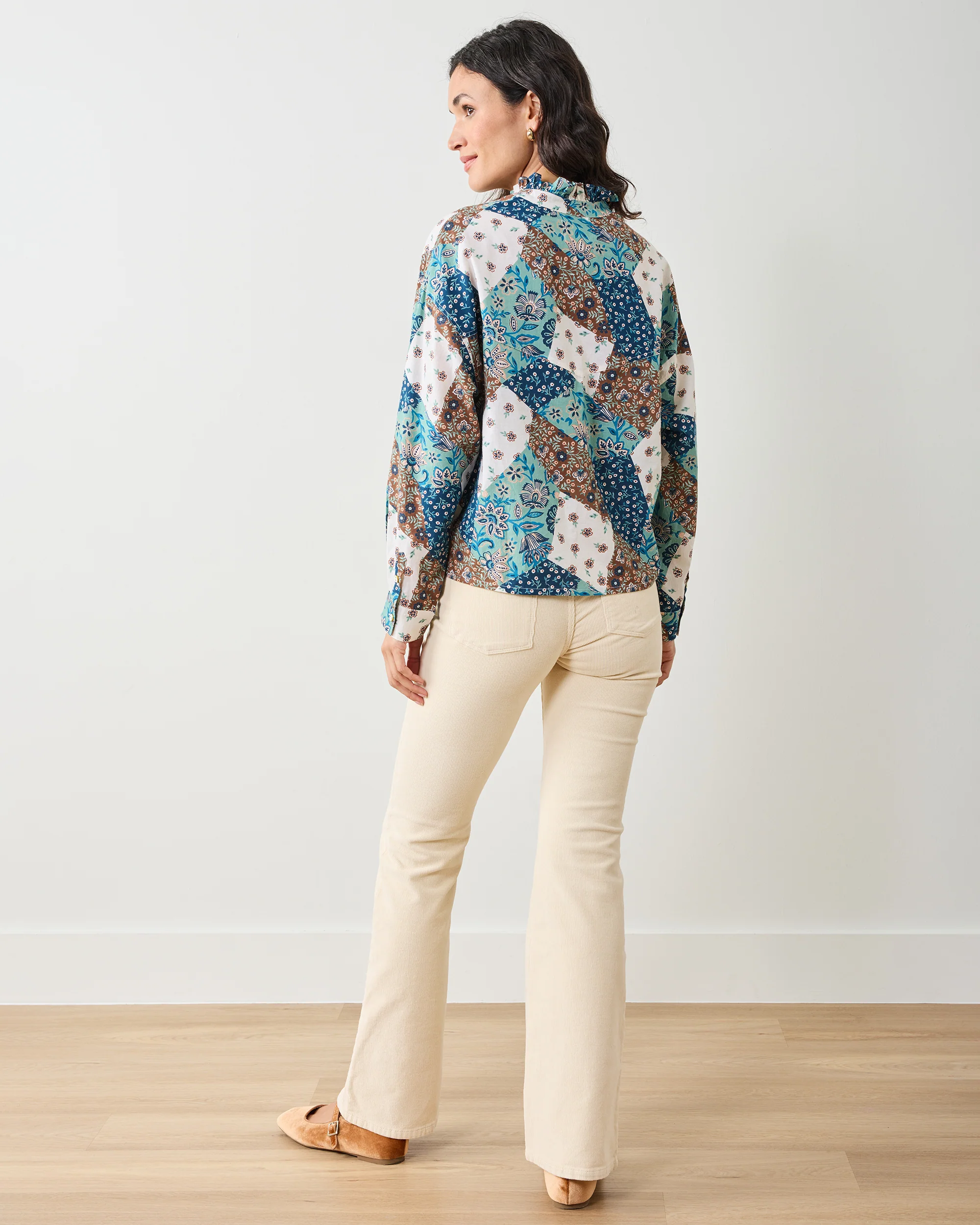 Vintage Patchwork - Mabel Blouse - Mocha - Image 5