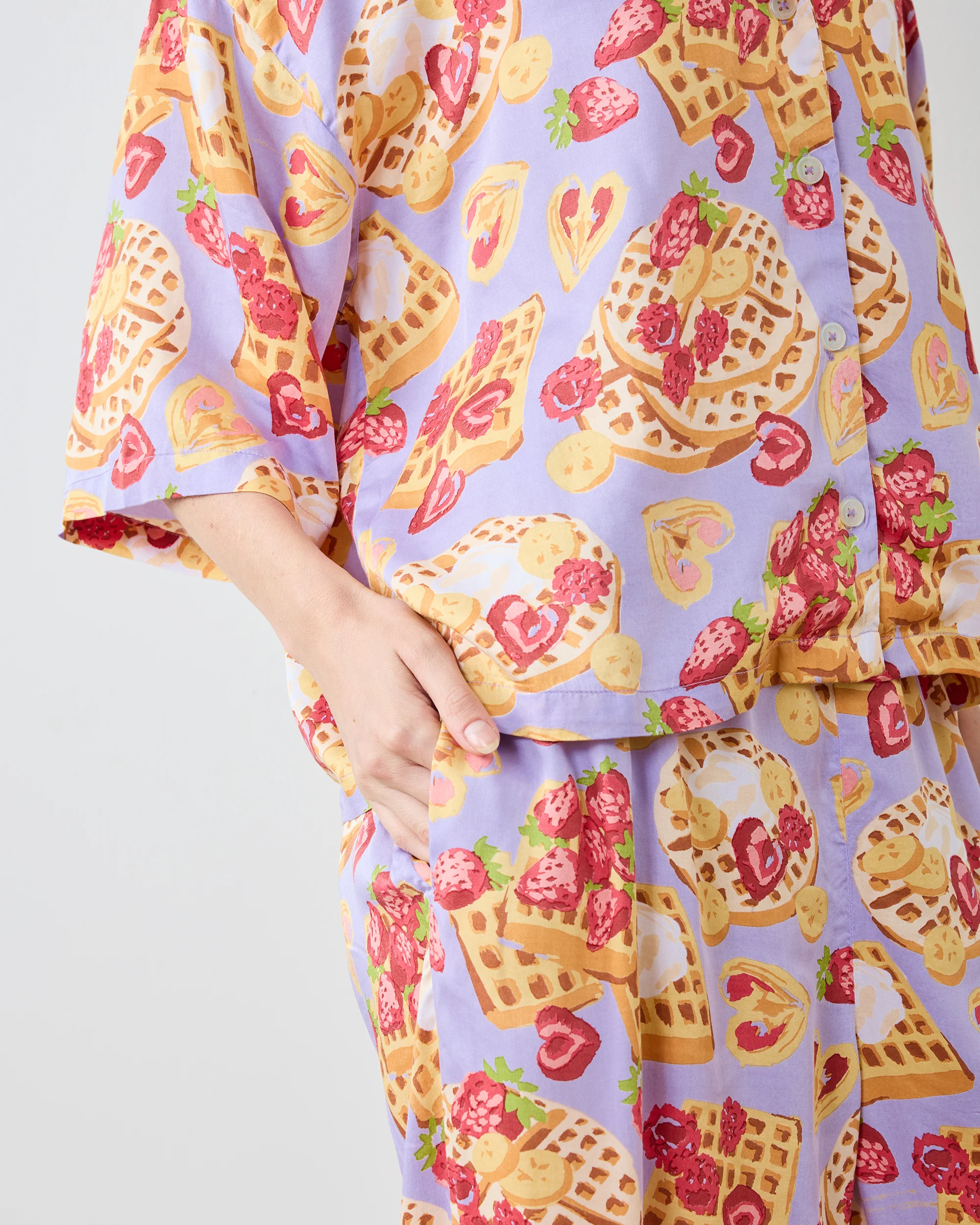 Waffles in Bed - Petite Eco Satin Wildest Dreams Set - Lavendar - Image 6