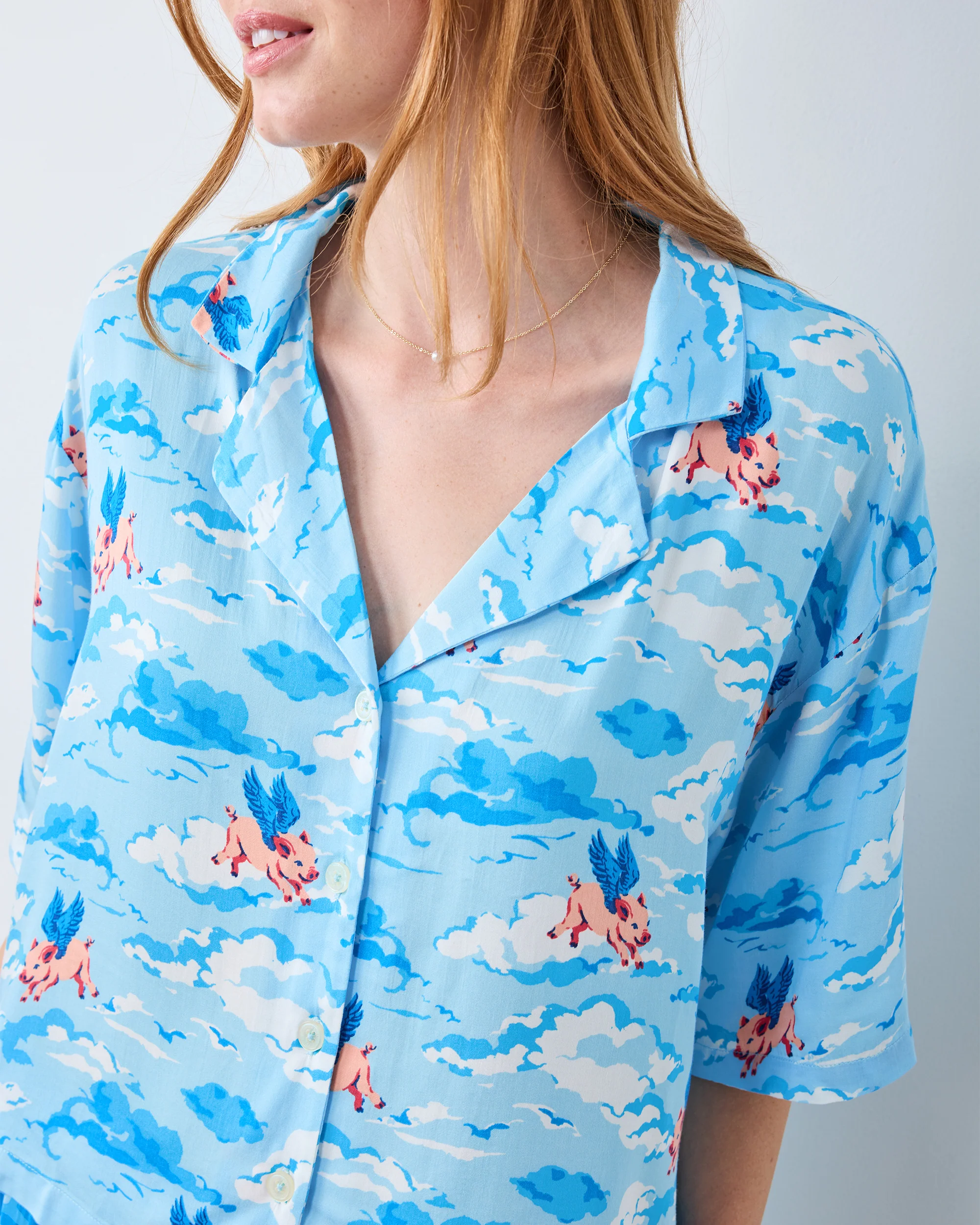 When Pigs Fly - Eco Satin Wildest Dreams Set - Pale Blue - Image 3